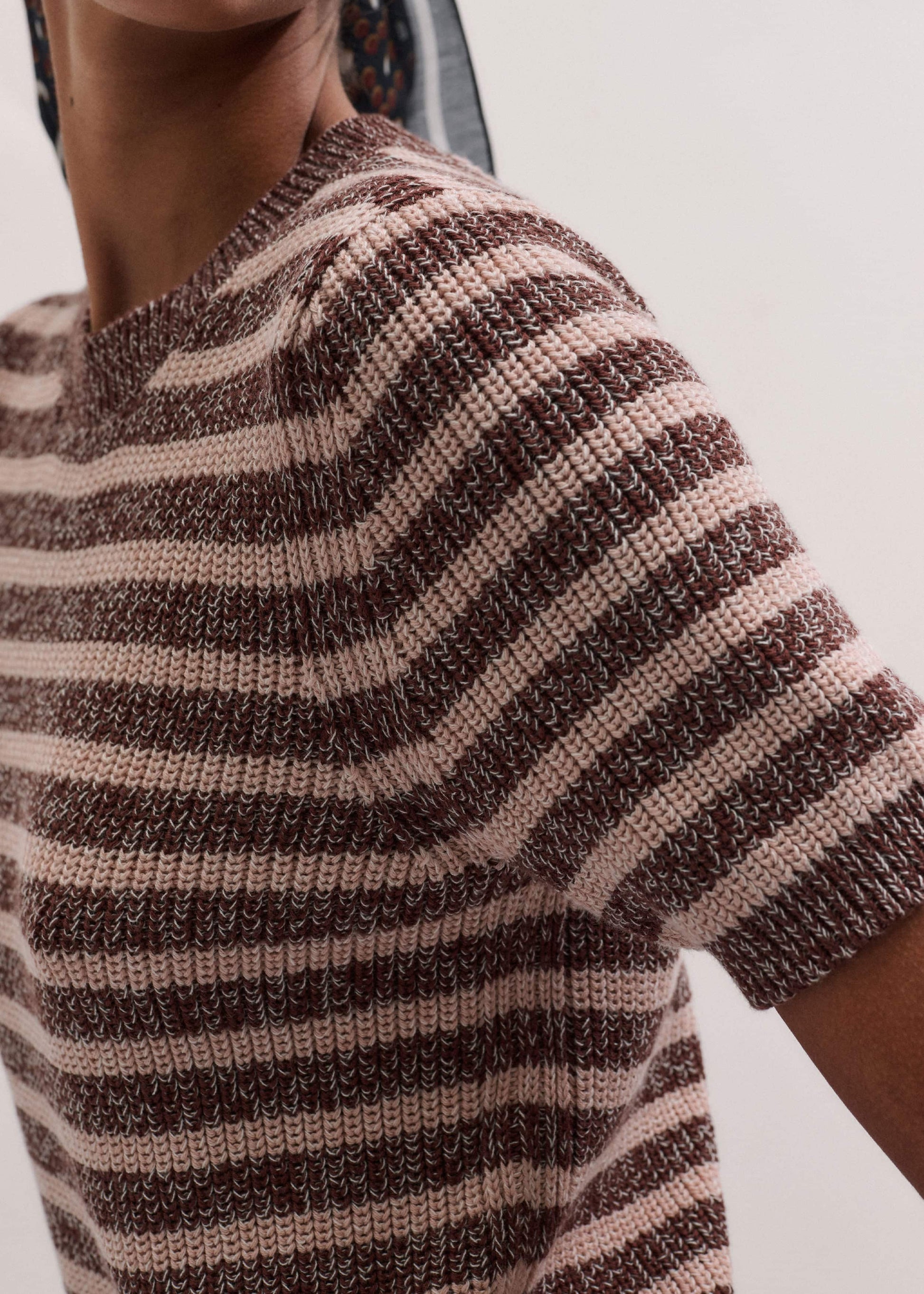 ME and EM Clothing Cinnamon Brown Straight Knit Tee