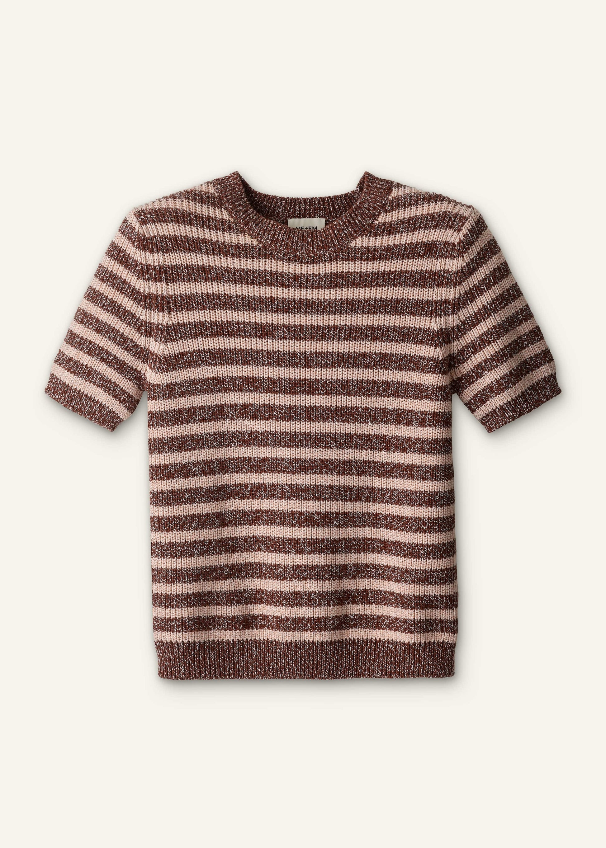 ME and EM Clothing Cinnamon Brown Straight Knit Tee