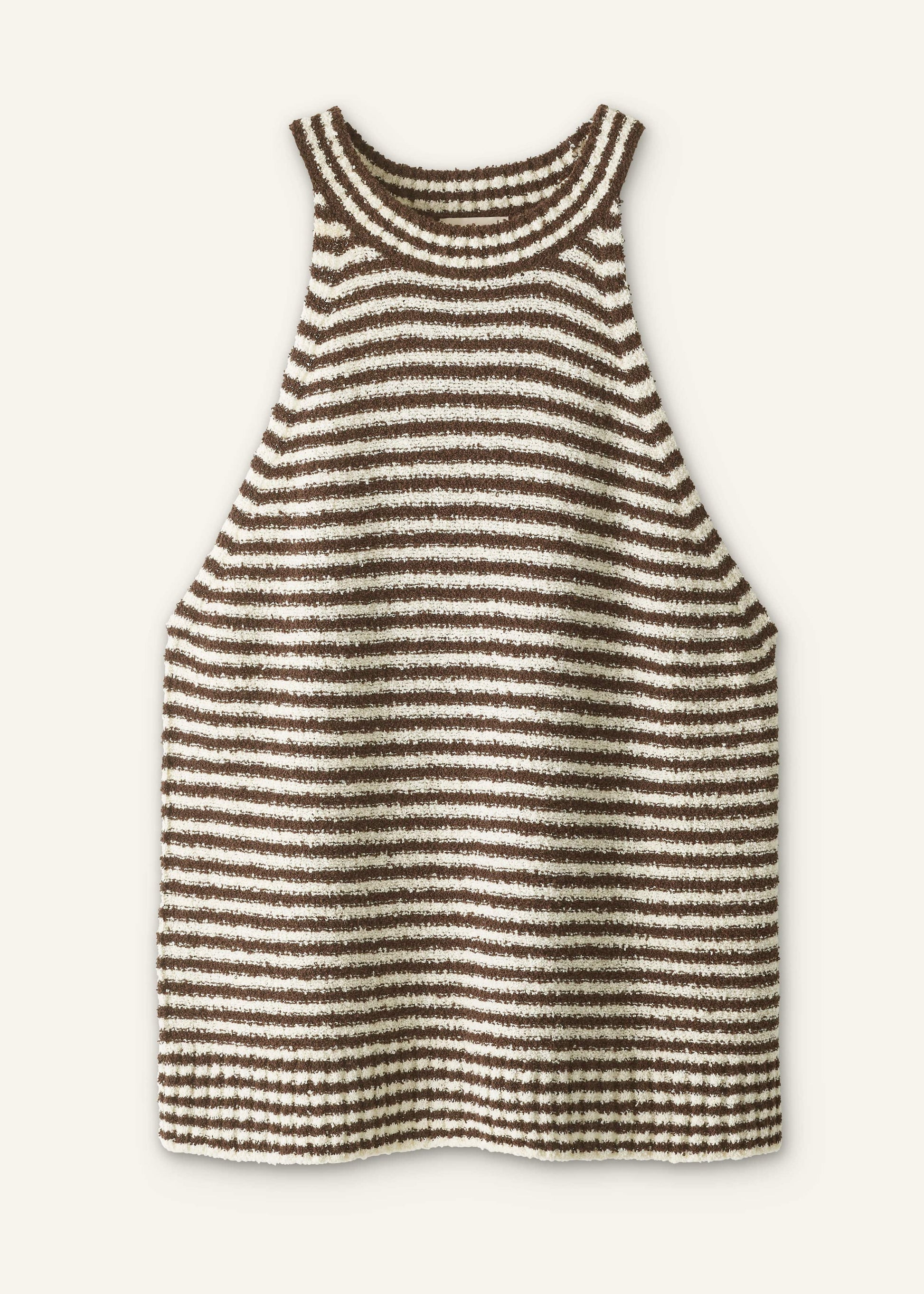ME and EM Clothing Brown Stripe Halterneck Tank