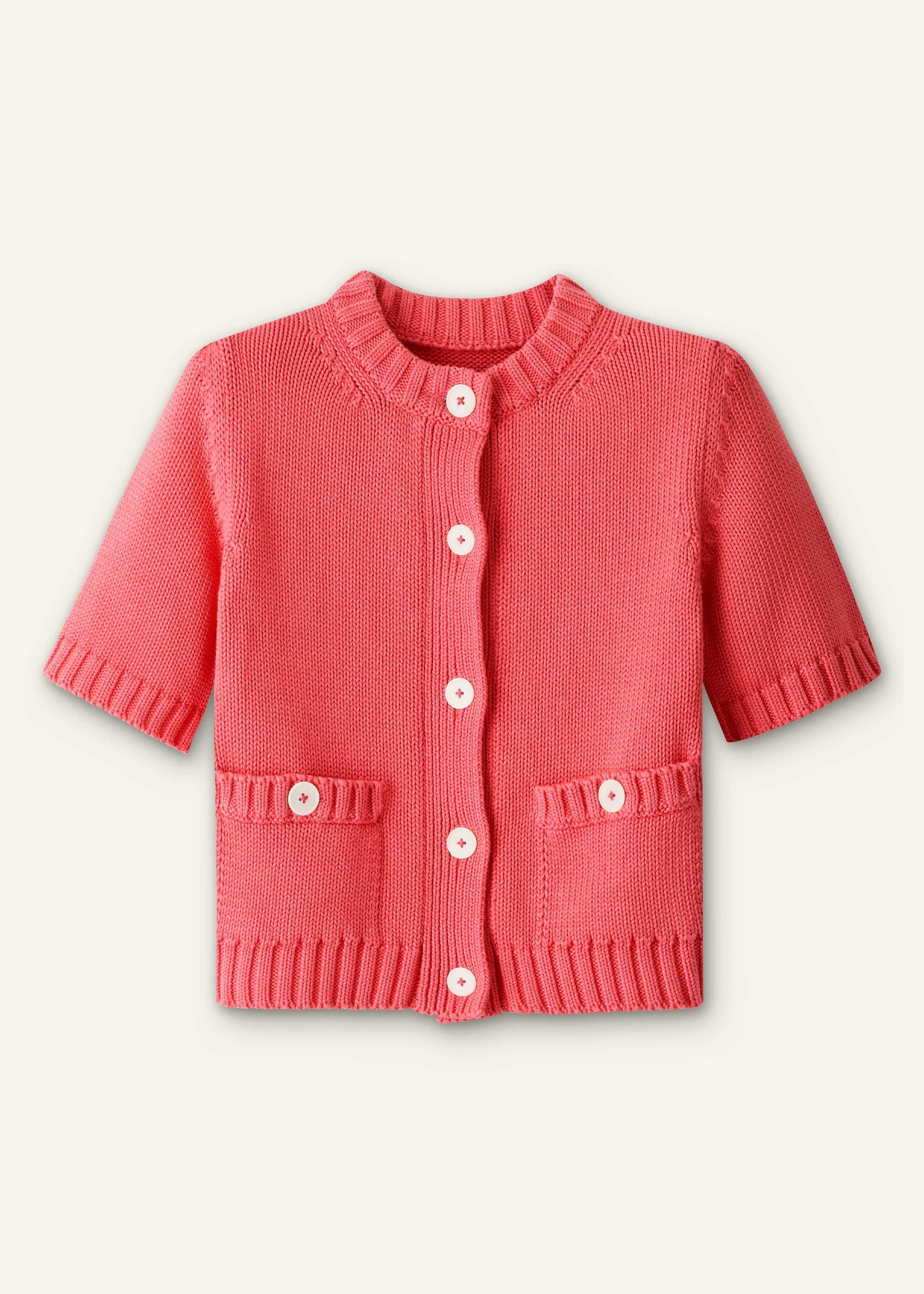 ME and EM Clothing Pink Straight Knit Cardigan