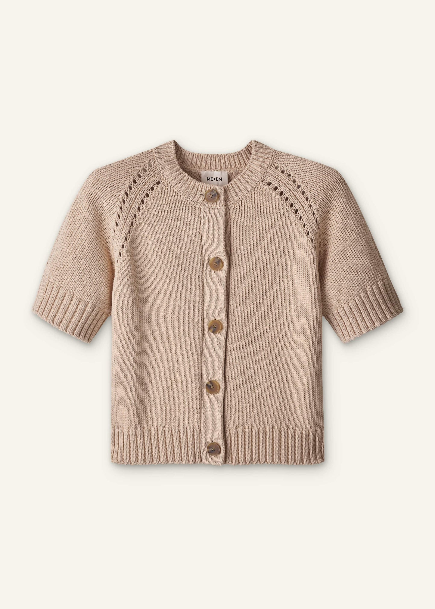 ME and EM Clothing Stone Short Sleeve Cardigan