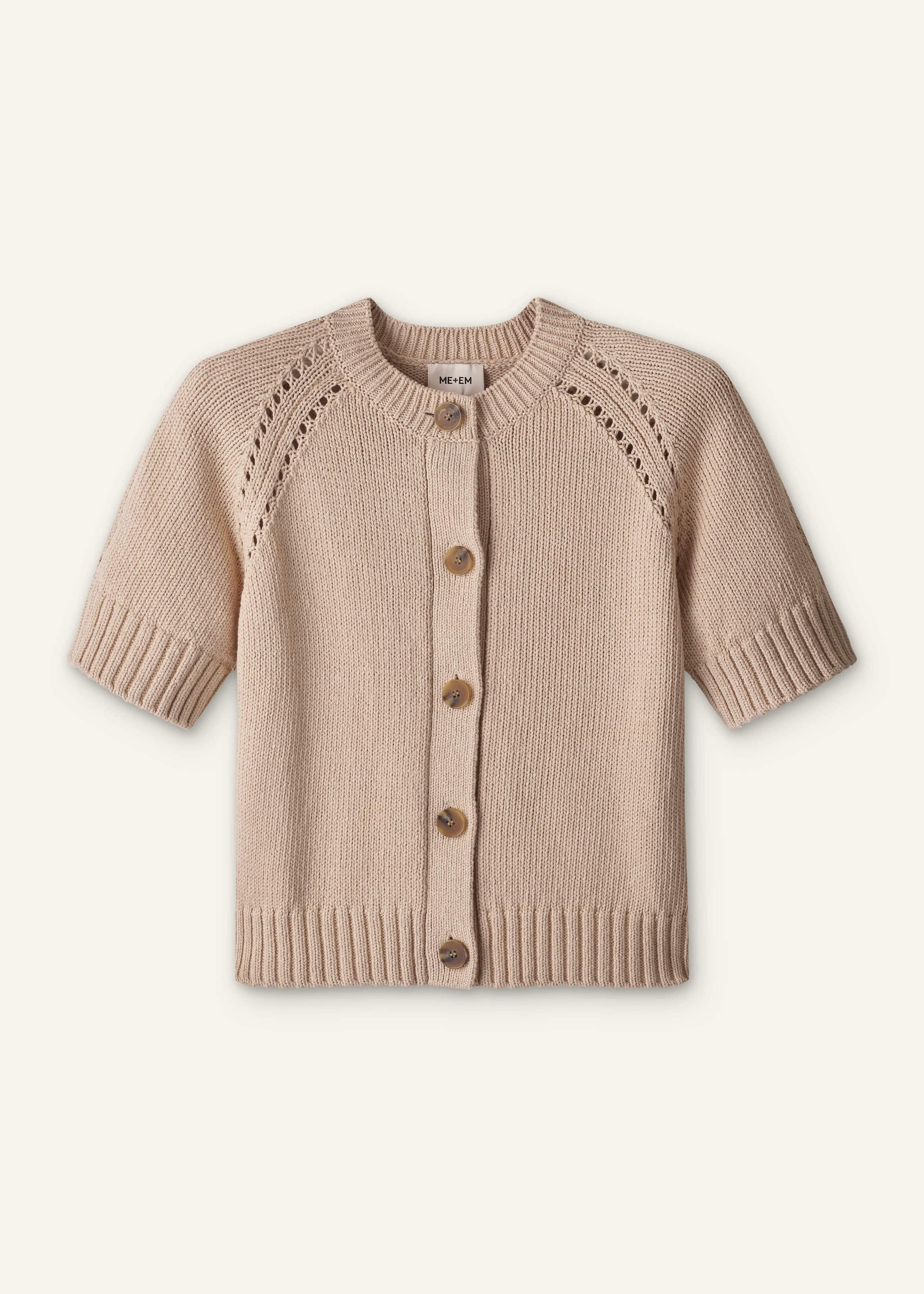 ME and EM Clothing Stone Short Sleeve Cardigan
