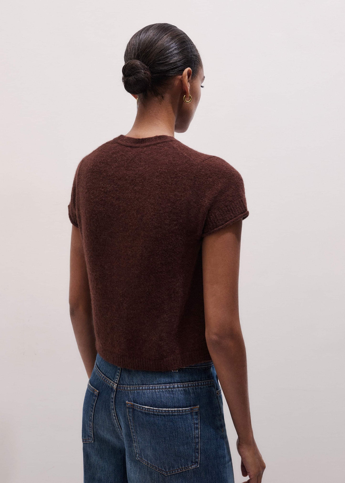 ME and EM Clothing Cinnamon Alpaca Button-Through Knit Baby Tee