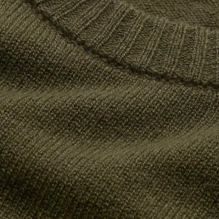 ME and EM Clothing Olive Green Cashmere Shrunken Knit Baby Tee