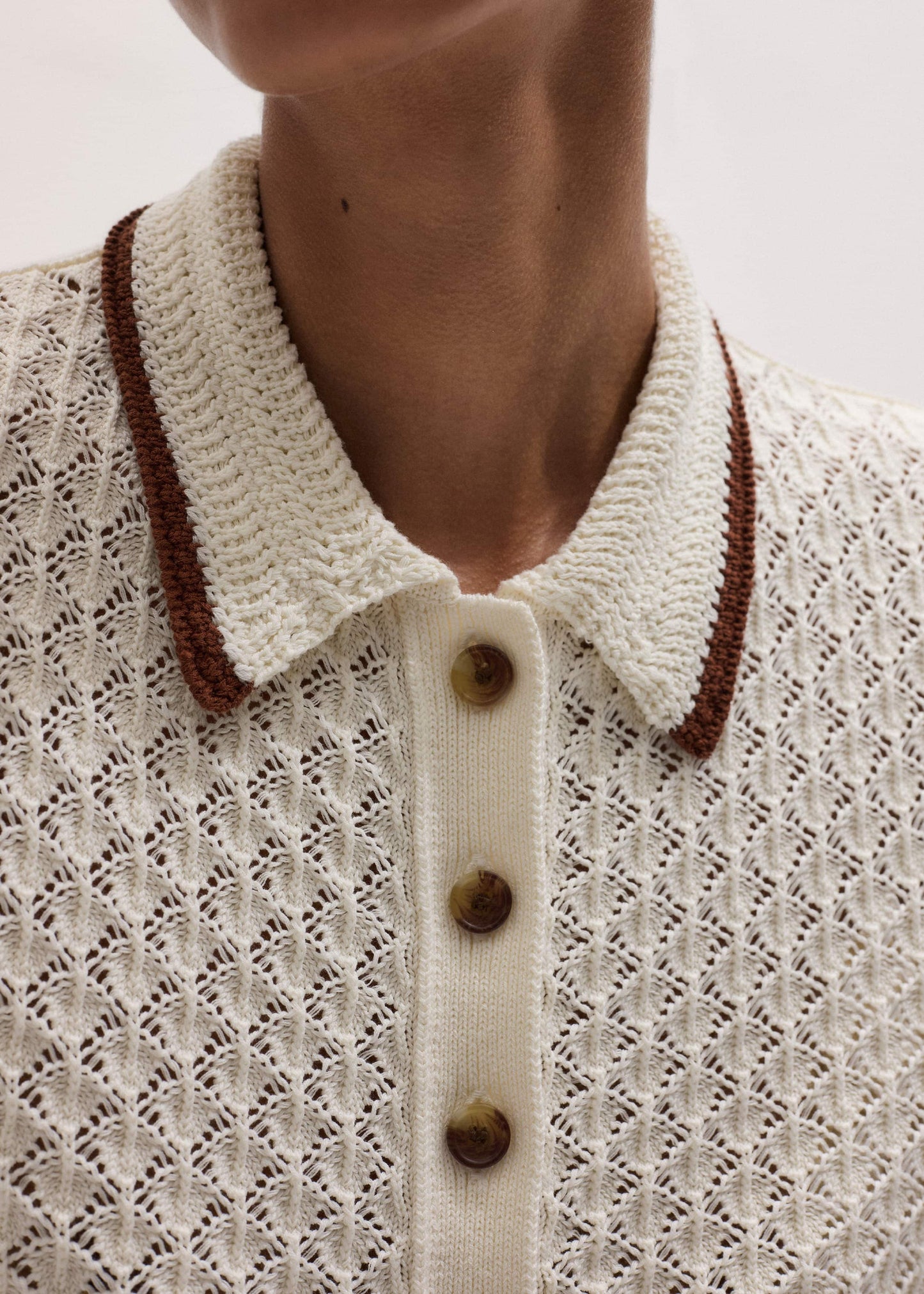 ME and EM Clothing Cream Straight Knit Tee