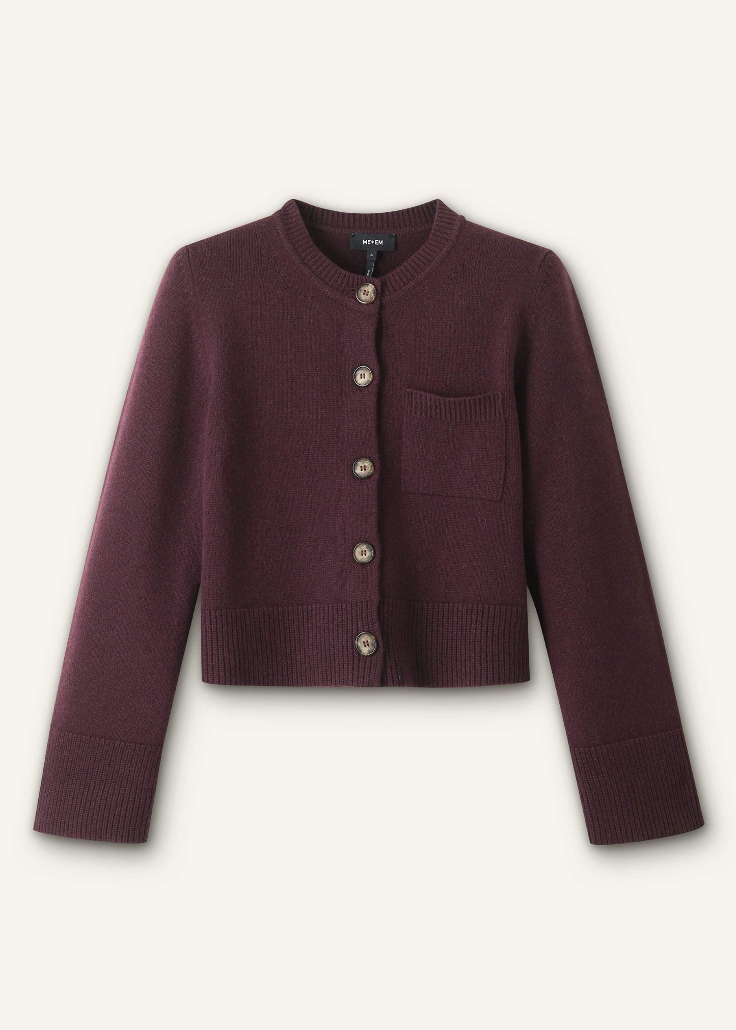 ME and EM Clothing Red Button-Through Straight Cardigan