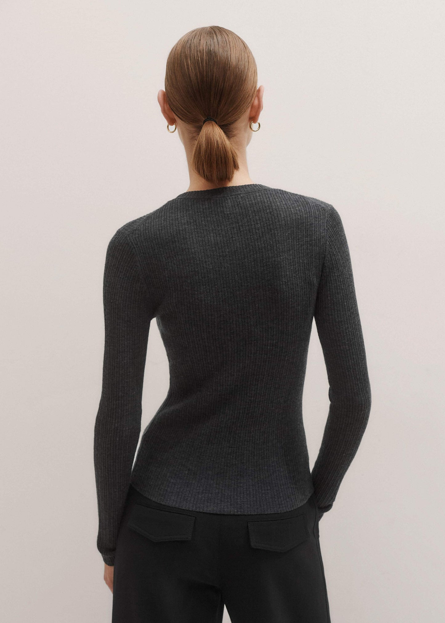 ME and EM Clothing Gray Barely There Sweater