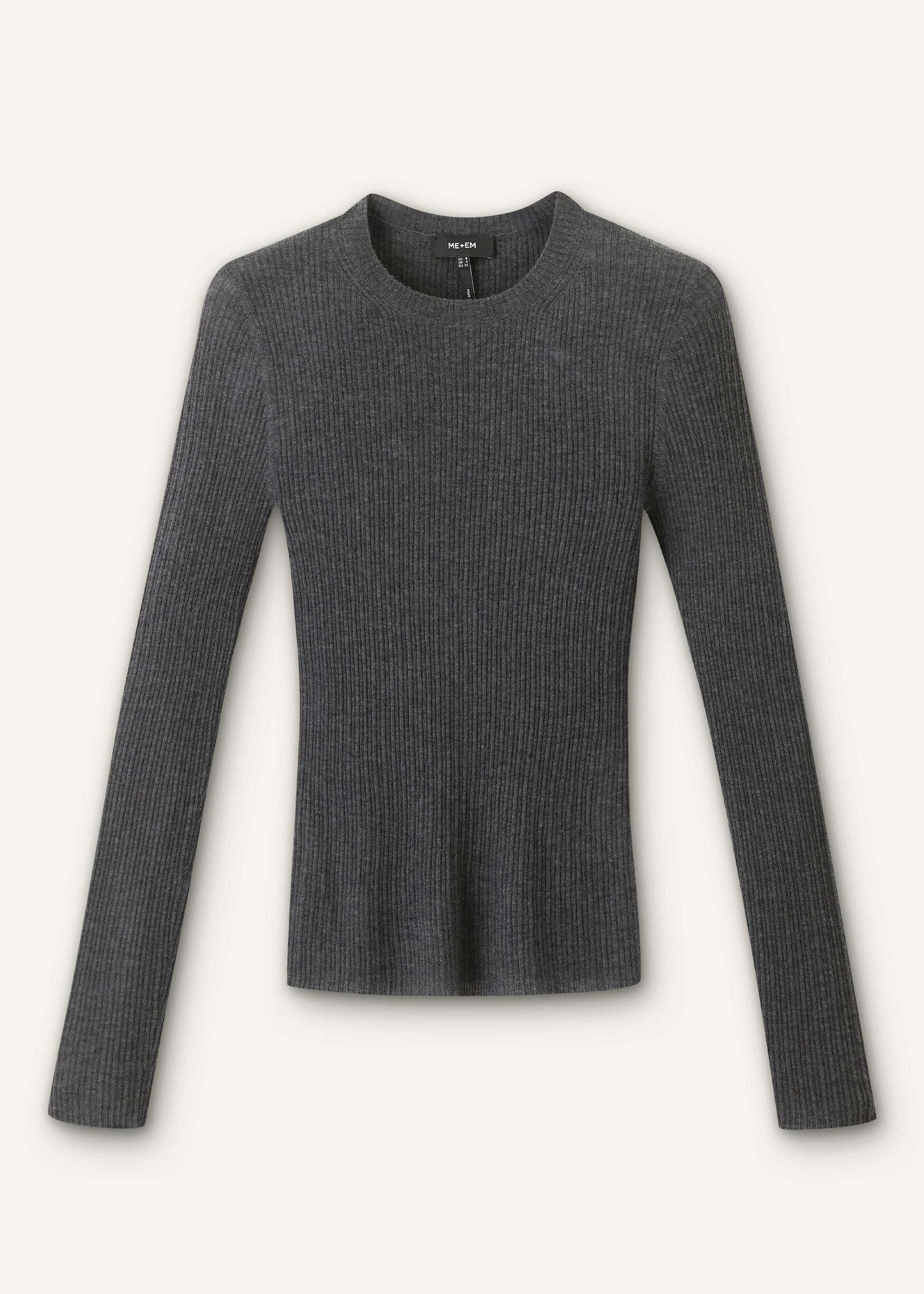 ME and EM Clothing Gray Barely There Sweater
