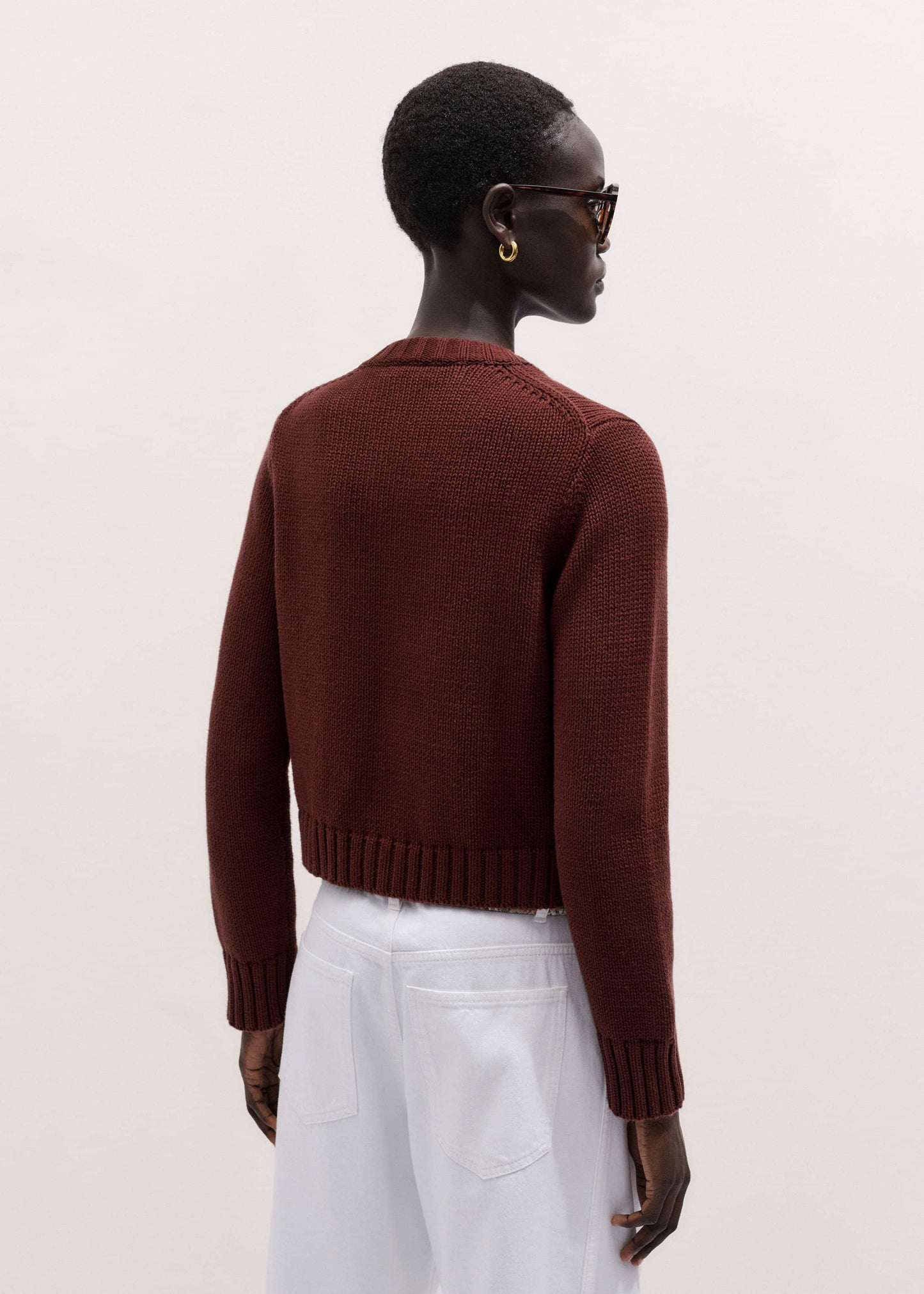 ME and EM Clothing Cinnamon Straight Crop Cardigan