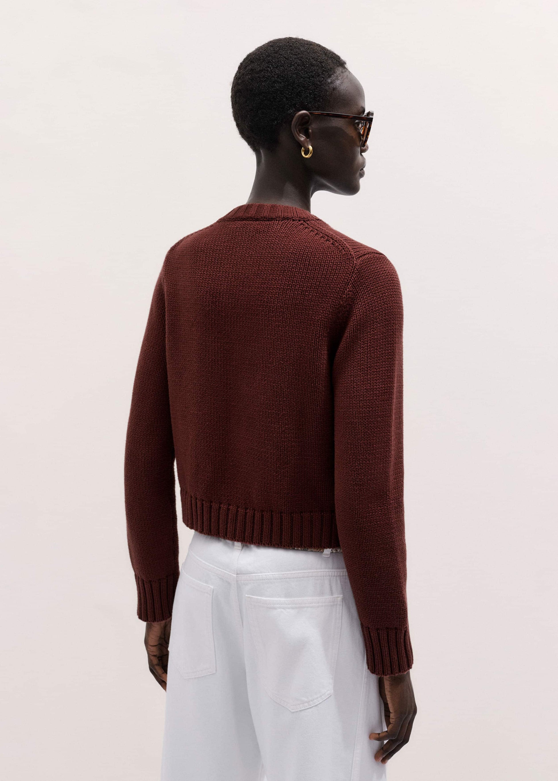ME and EM Clothing Cinnamon Straight Crop Cardigan