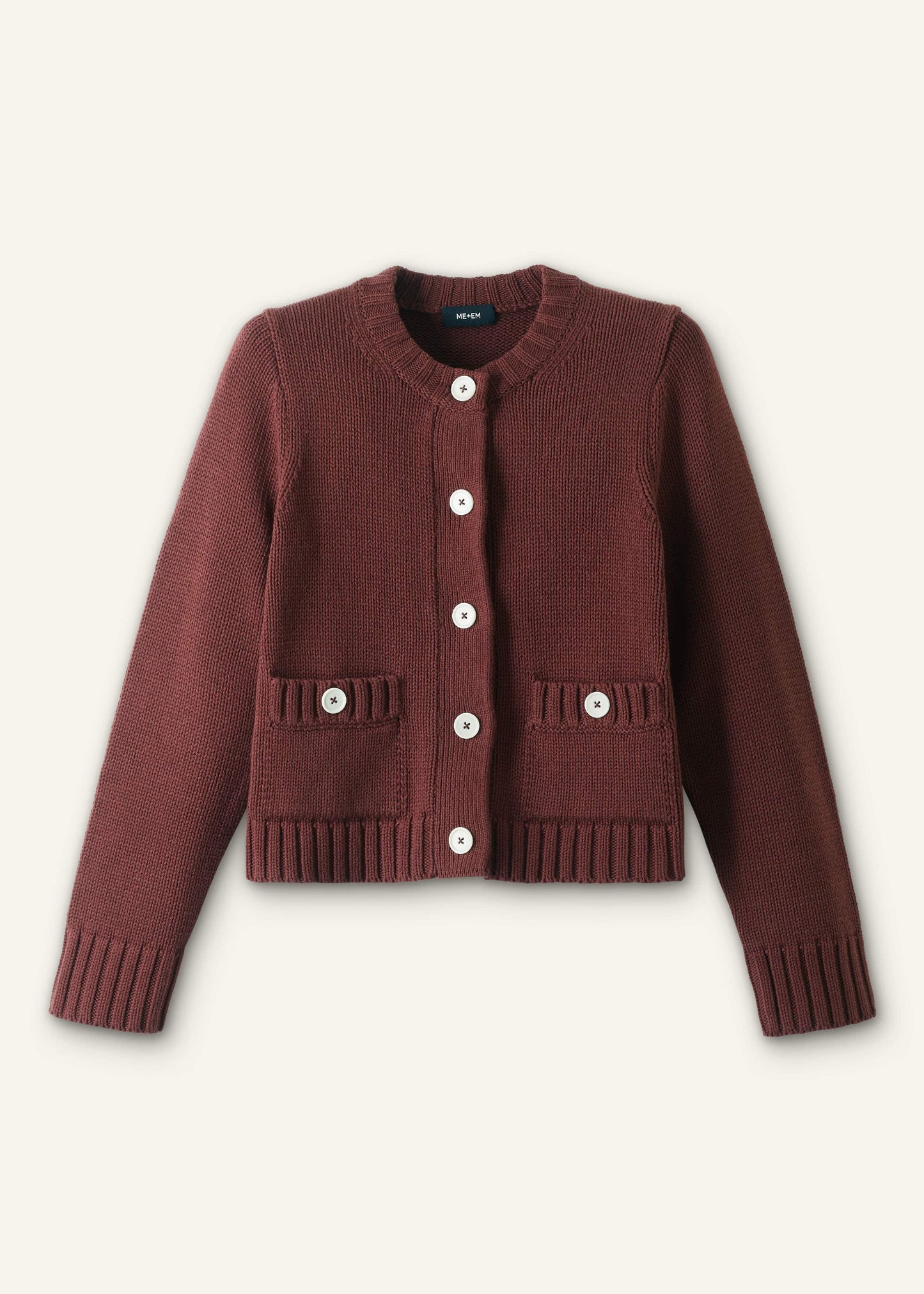 ME and EM Clothing Cinnamon Straight Crop Cardigan