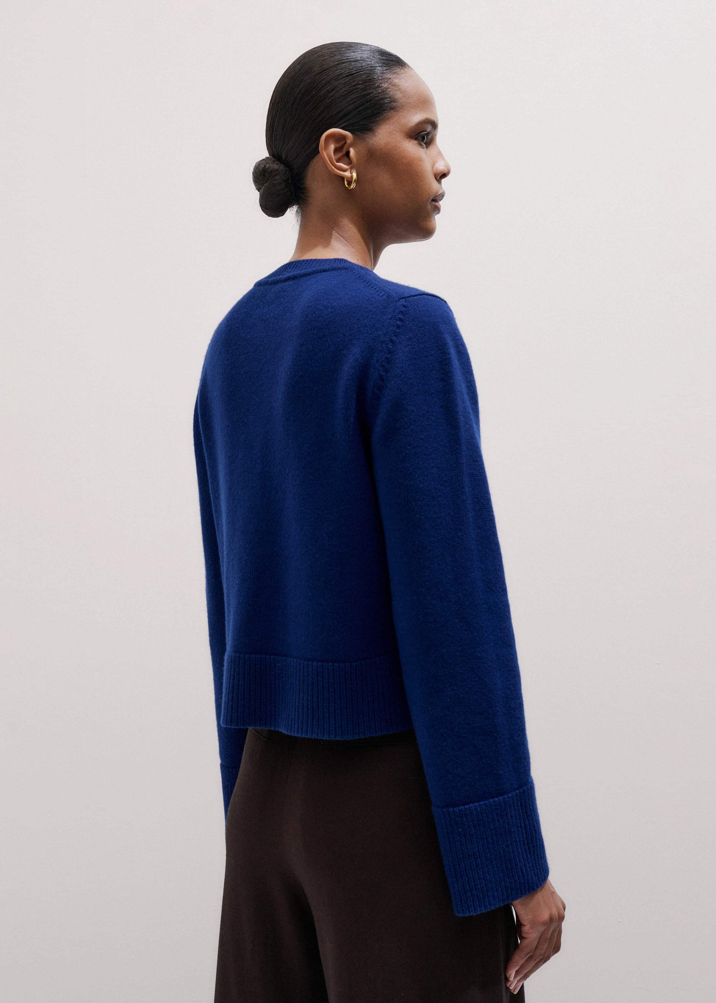ME and EM Clothing Blue Button-Through Straight Cardigan
