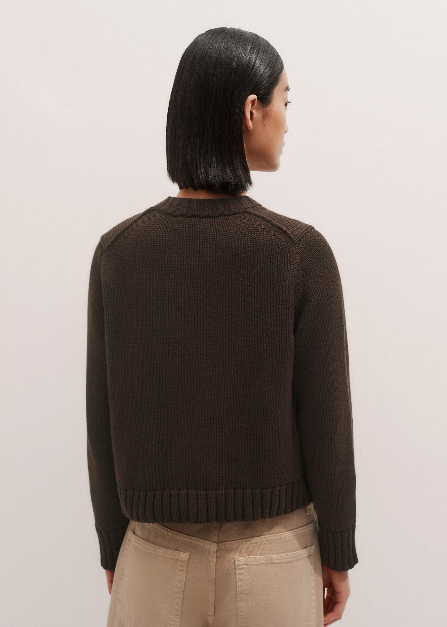 ME and EM Clothing Brown Crop Cardigan