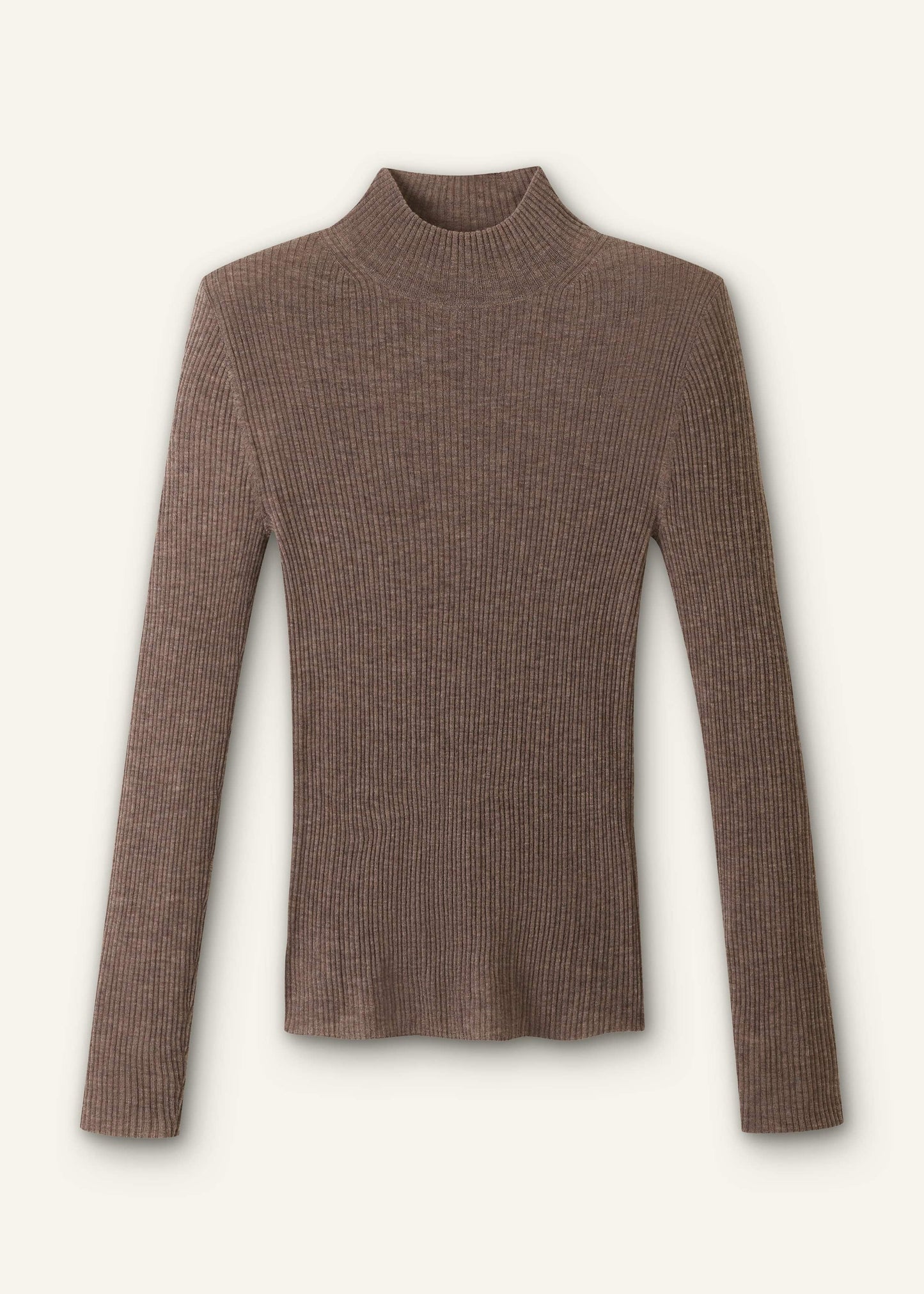 ME and EM Clothing Brown Barely There Slim Layering Sweater