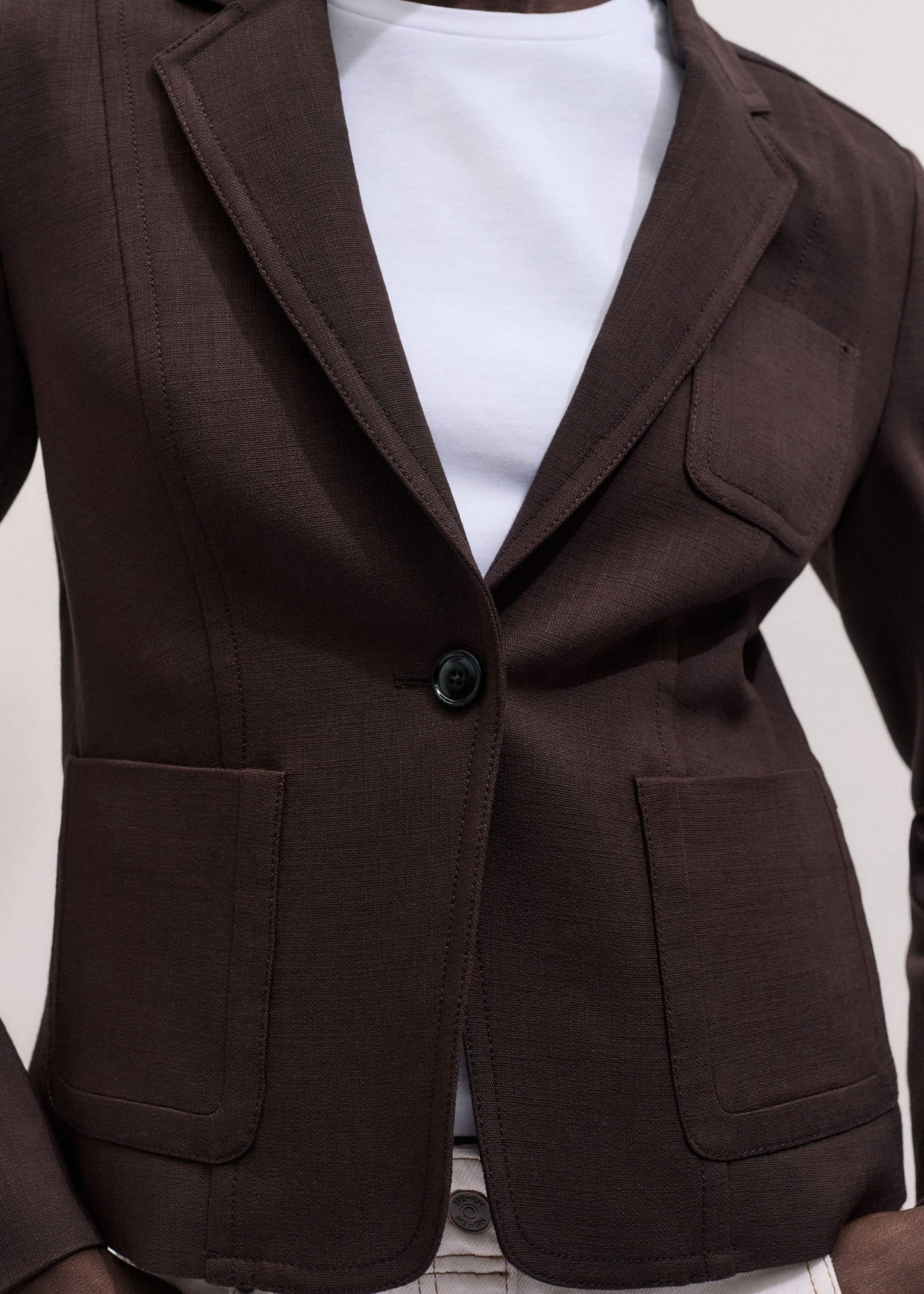 ME and EM Clothing Brown Fitted Short Blazer