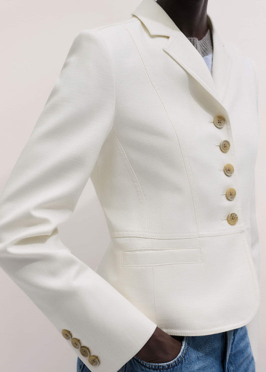 ME and EM Clothing Ivory Fitted Utility Jacket