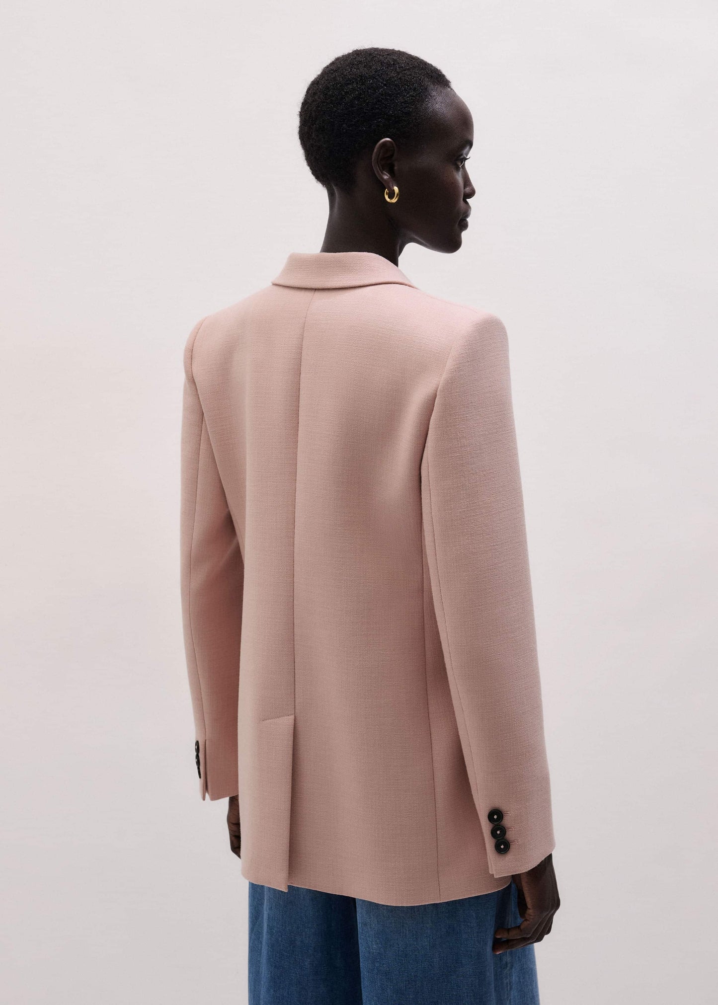 ME and EM Clothing Pink Sharp Shoulder Blazer