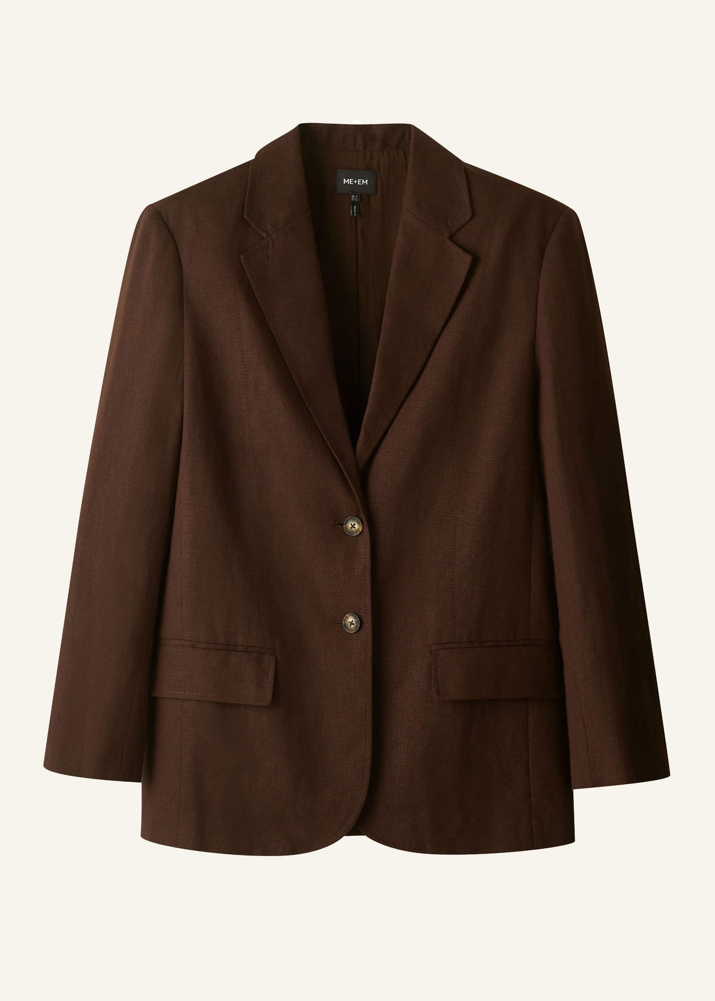 ME and EM Clothing Brown Summer Oversized Blazer