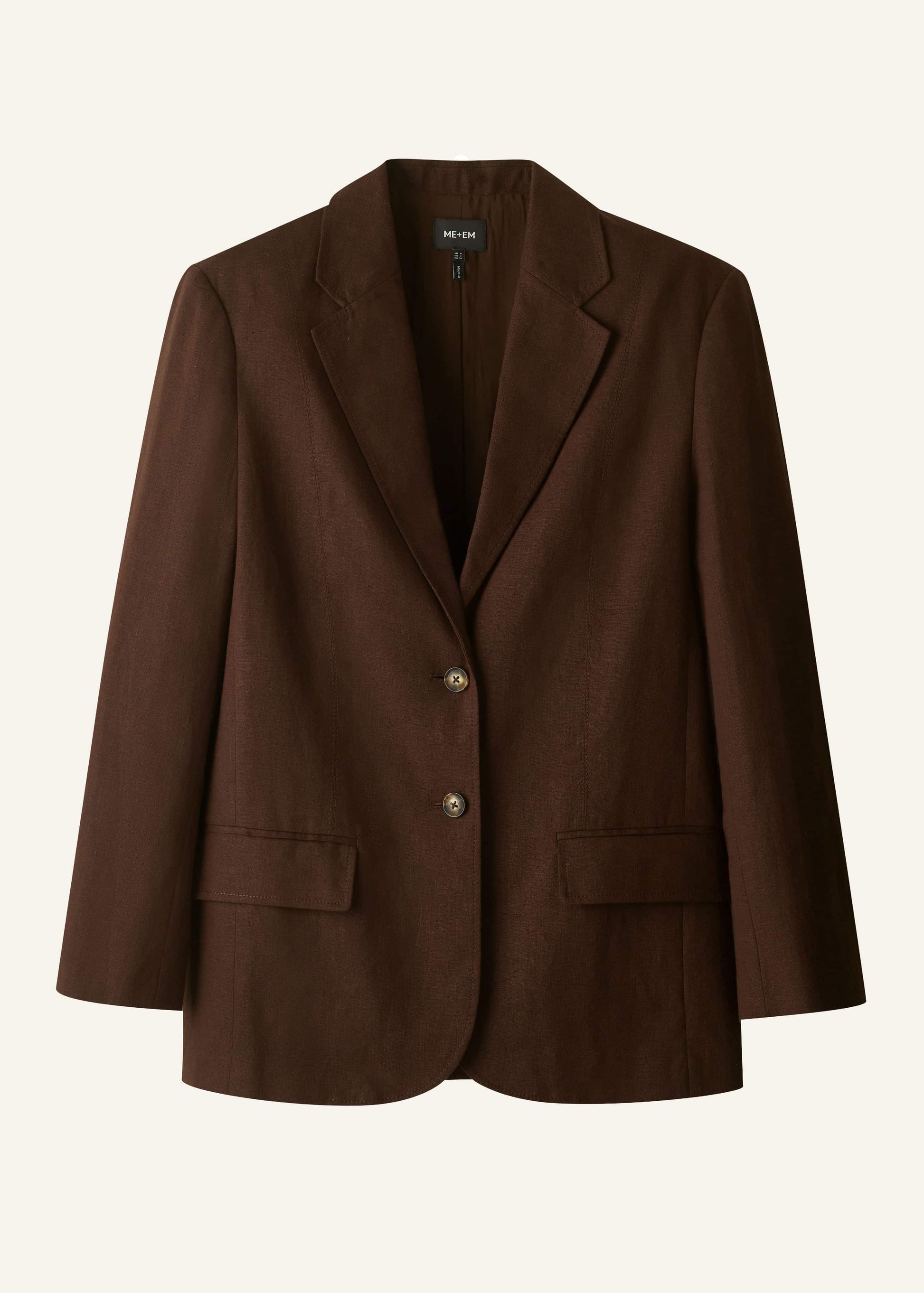 ME and EM Clothing Brown Summer Oversized Blazer