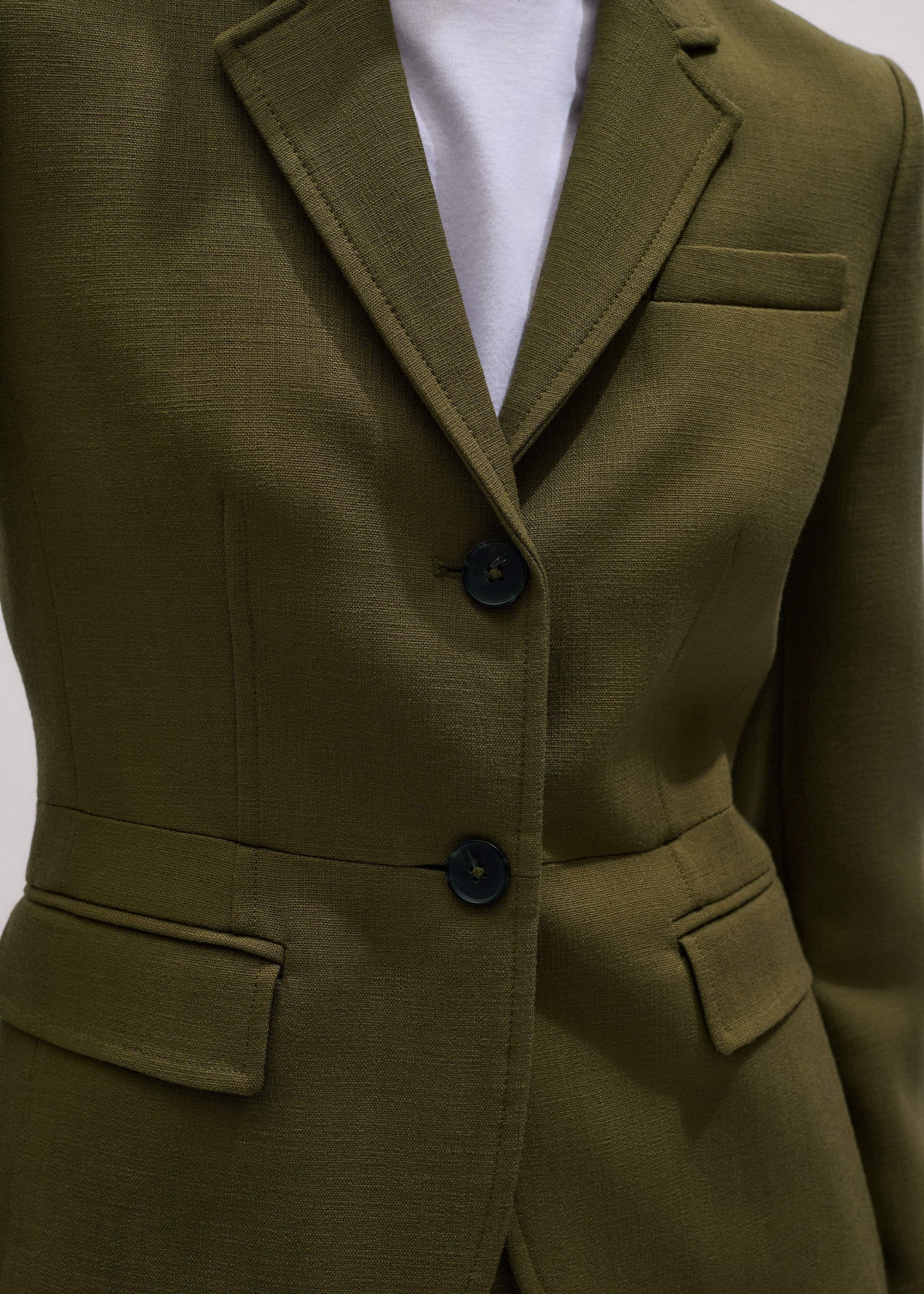 ME and EM Clothing Olive Green Soft Sculpt Jacket