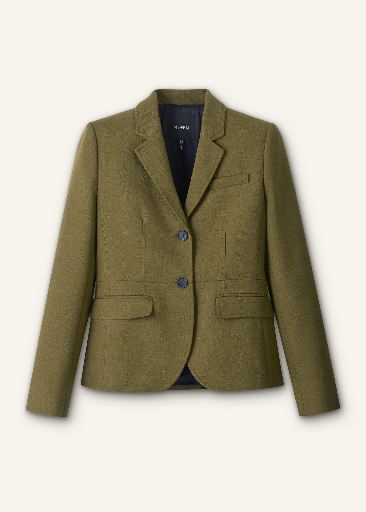 ME and EM Clothing Olive Green Soft Sculpt Jacket