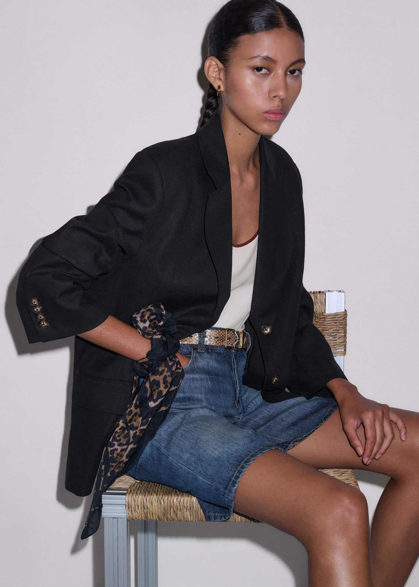 ME and EM Clothing Black Summer Oversized Blazer