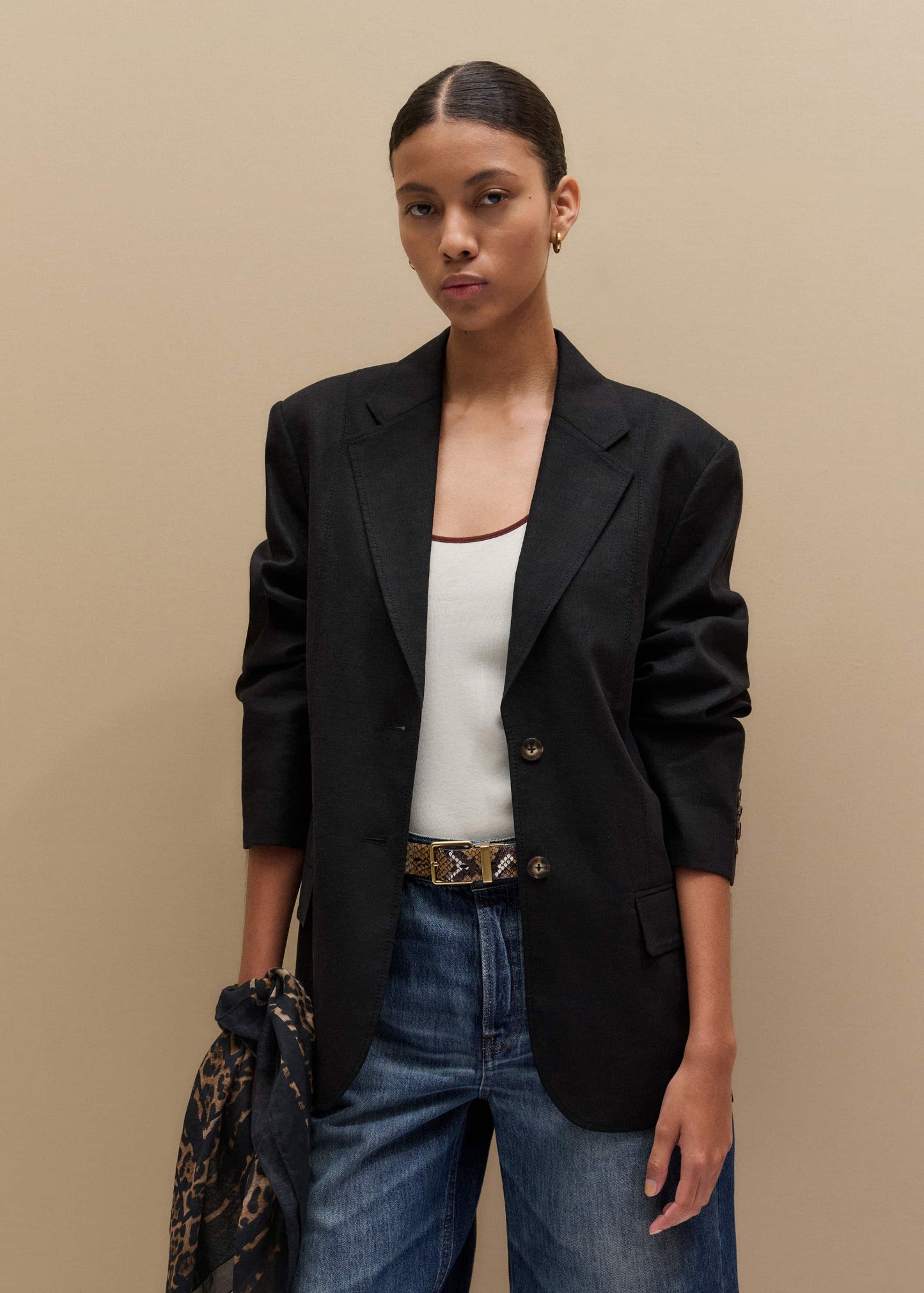 ME and EM Clothing Black Summer Oversized Blazer