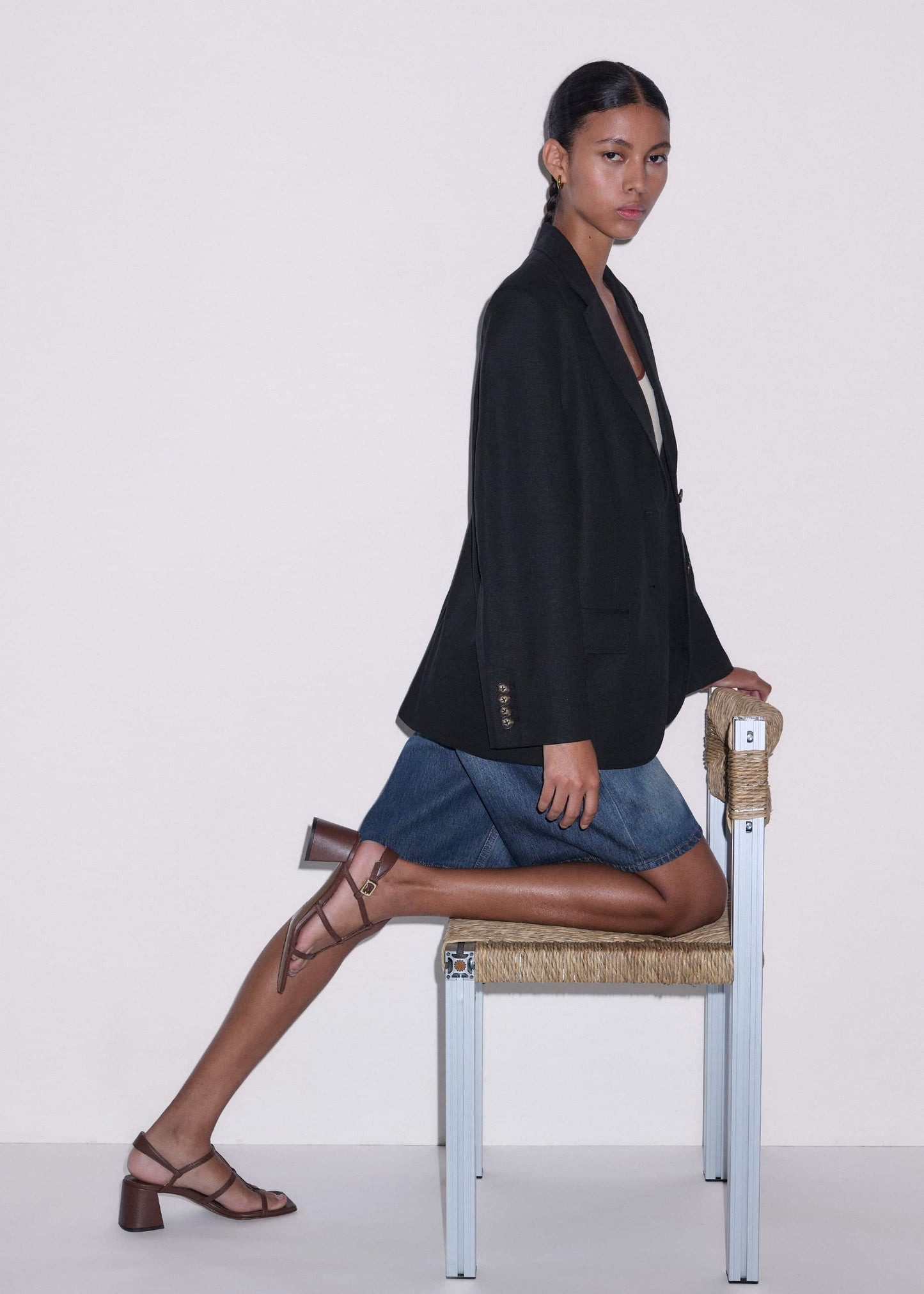 ME and EM Clothing Black Summer Oversized Blazer