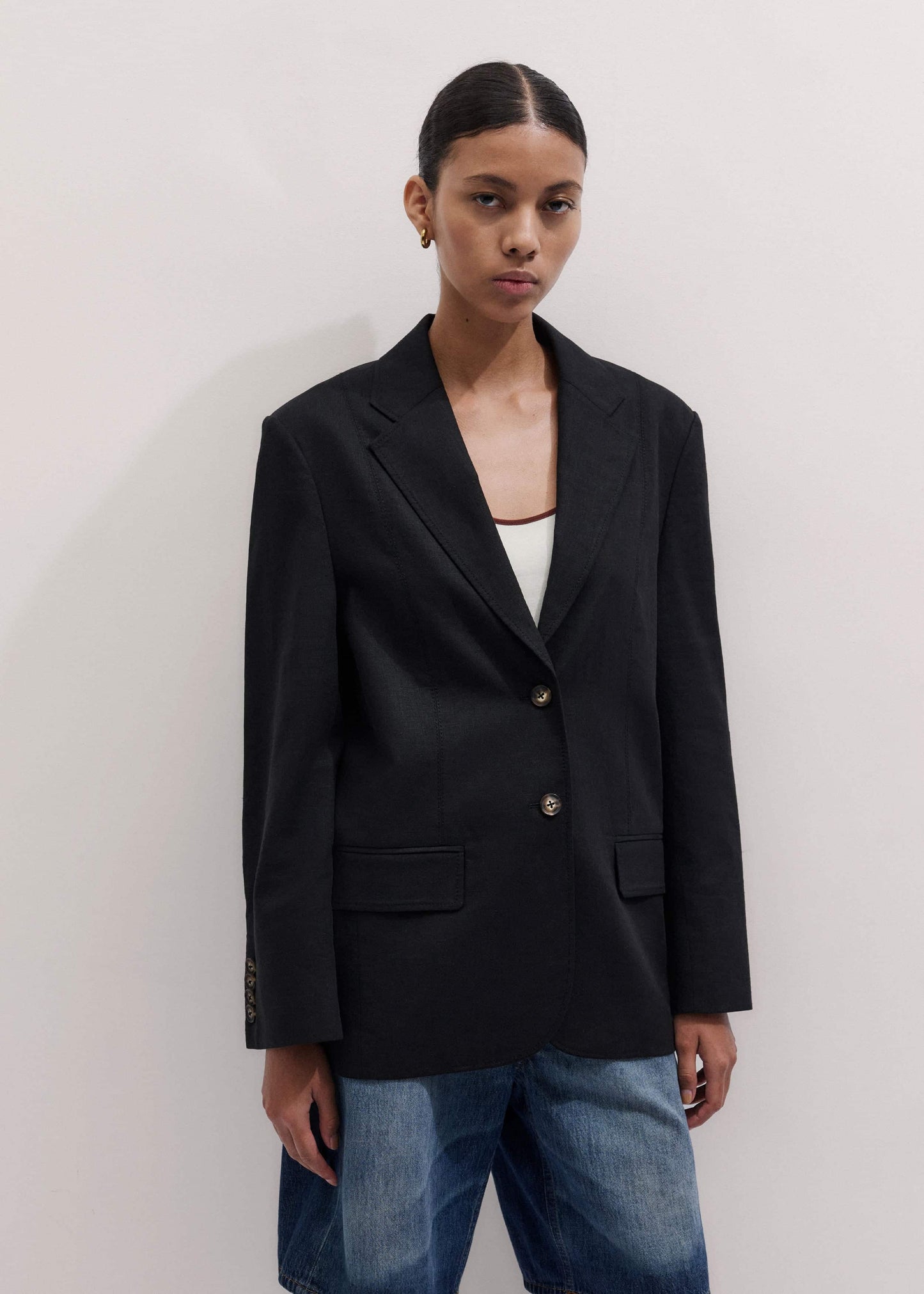 ME and EM Clothing Black Summer Oversized Blazer