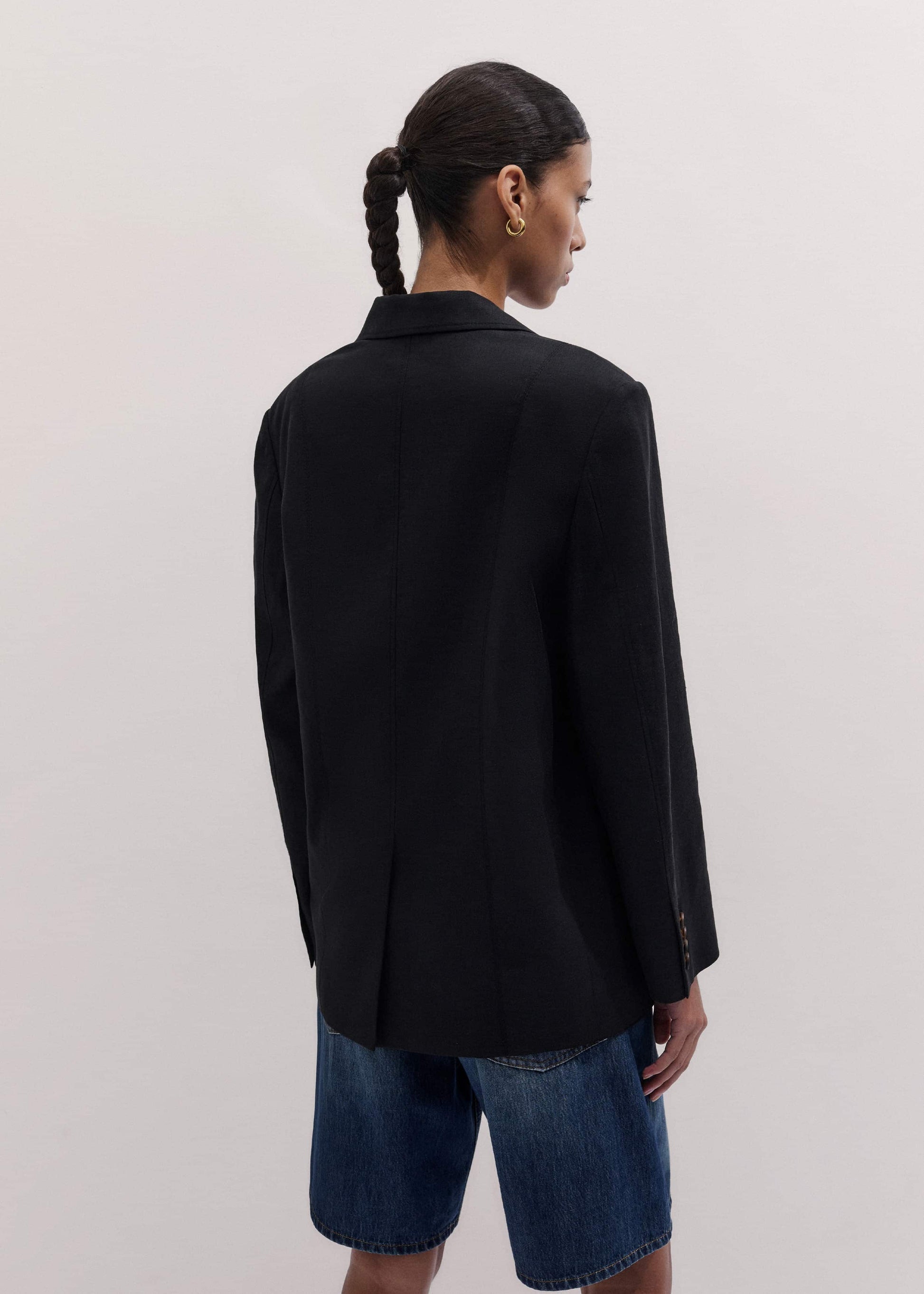 ME and EM Clothing Black Summer Oversized Blazer