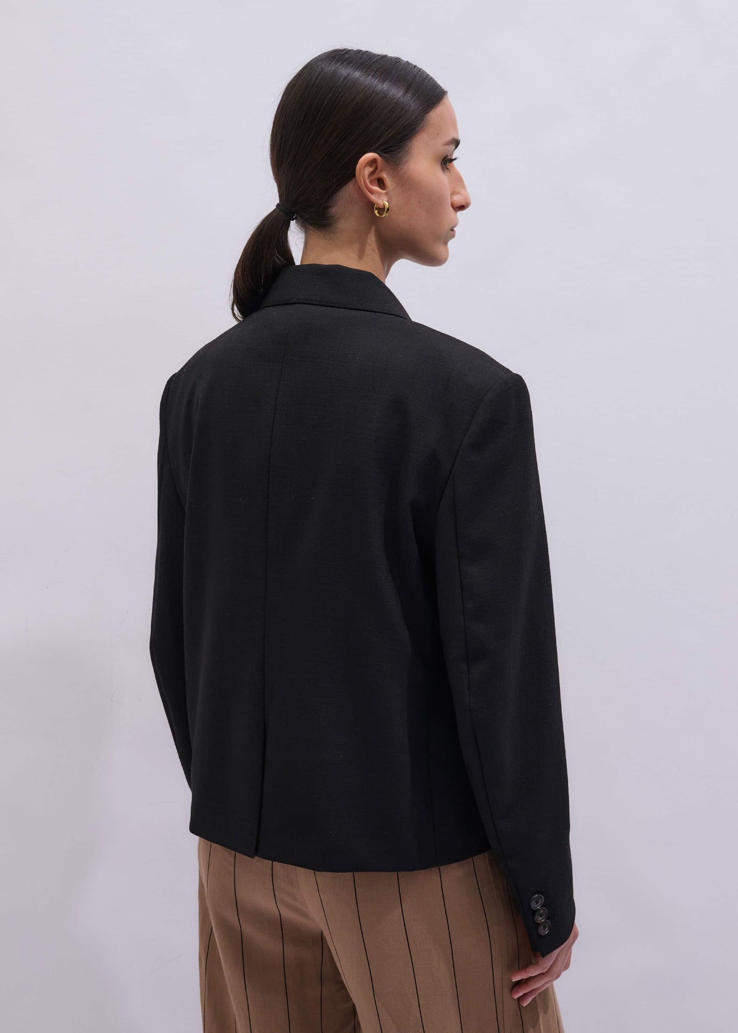 ME and EM Clothing Black Icon Intelligently Oversized Short Blazer