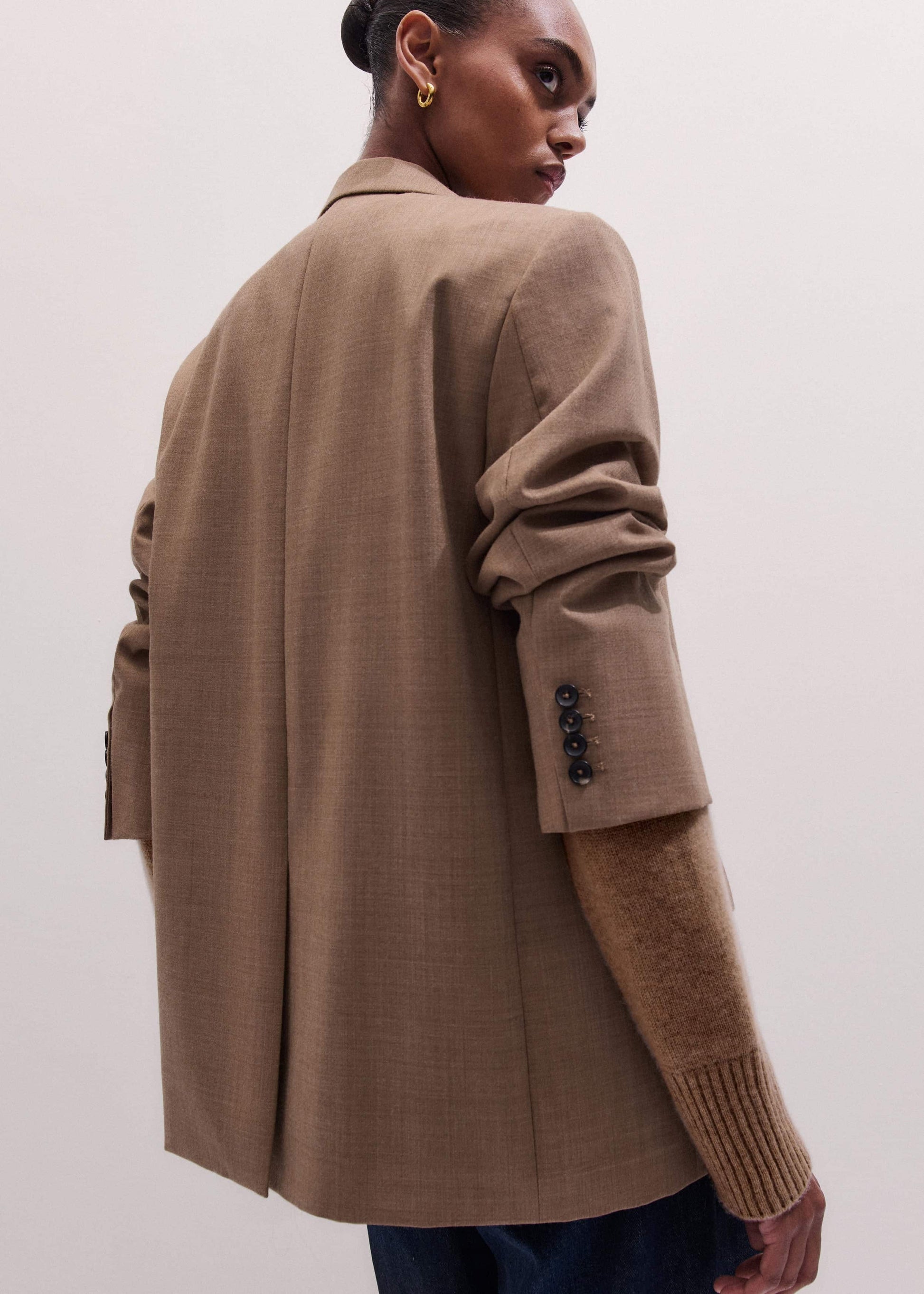 ME and EM Clothing Brown Icon Oversized Blazer