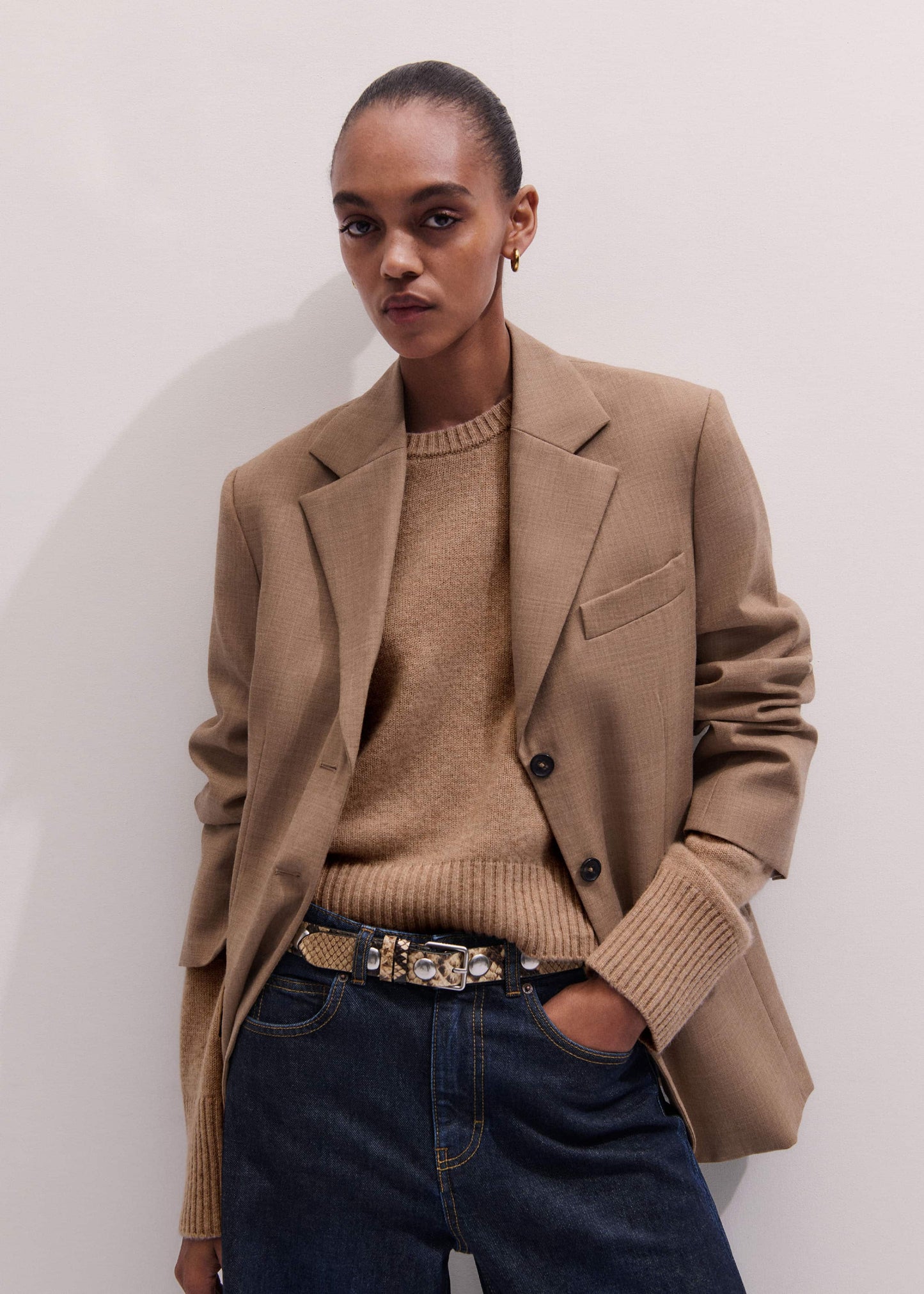 ME and EM Clothing Brown Icon Oversized Blazer