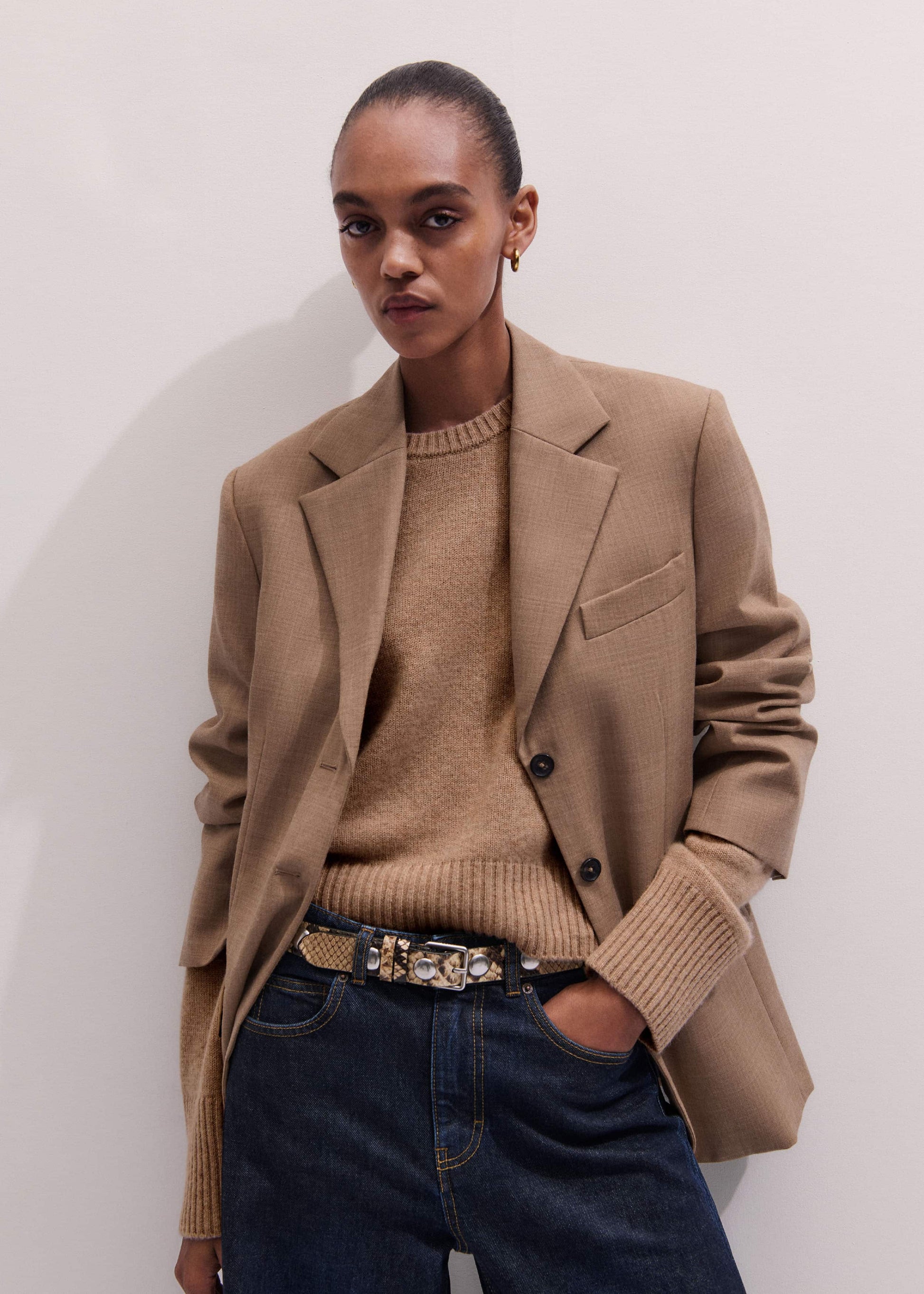 ME and EM Clothing Brown Icon Oversized Blazer