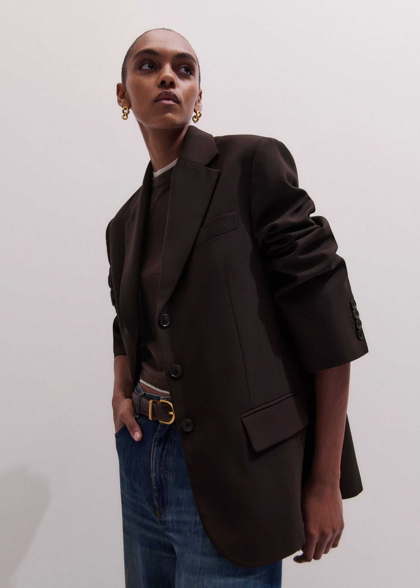 ME and EM Clothing Brown Icon Intelligently Oversized Blazer