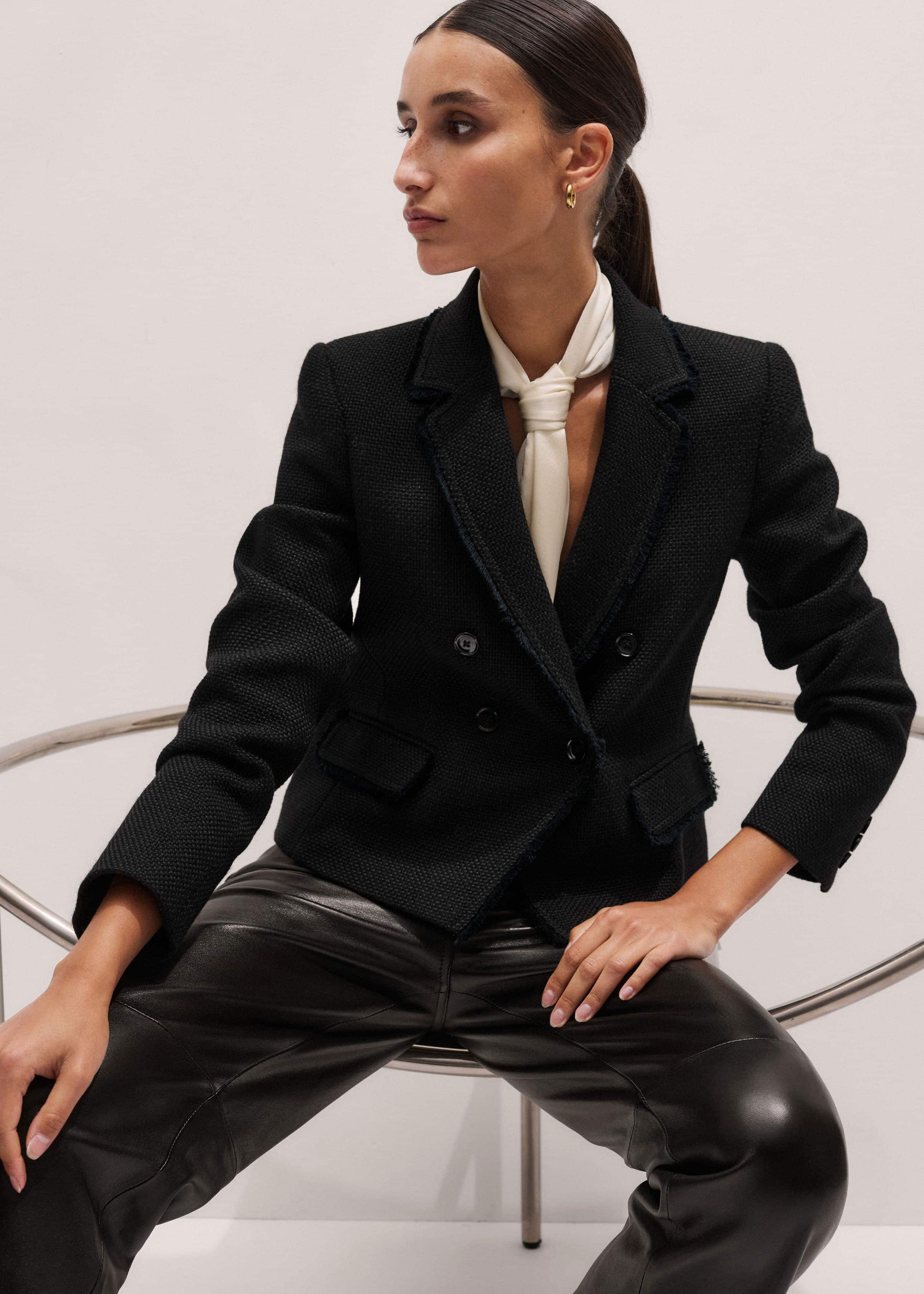 ME and EM Clothing Black AM-PM Fitted Blazer