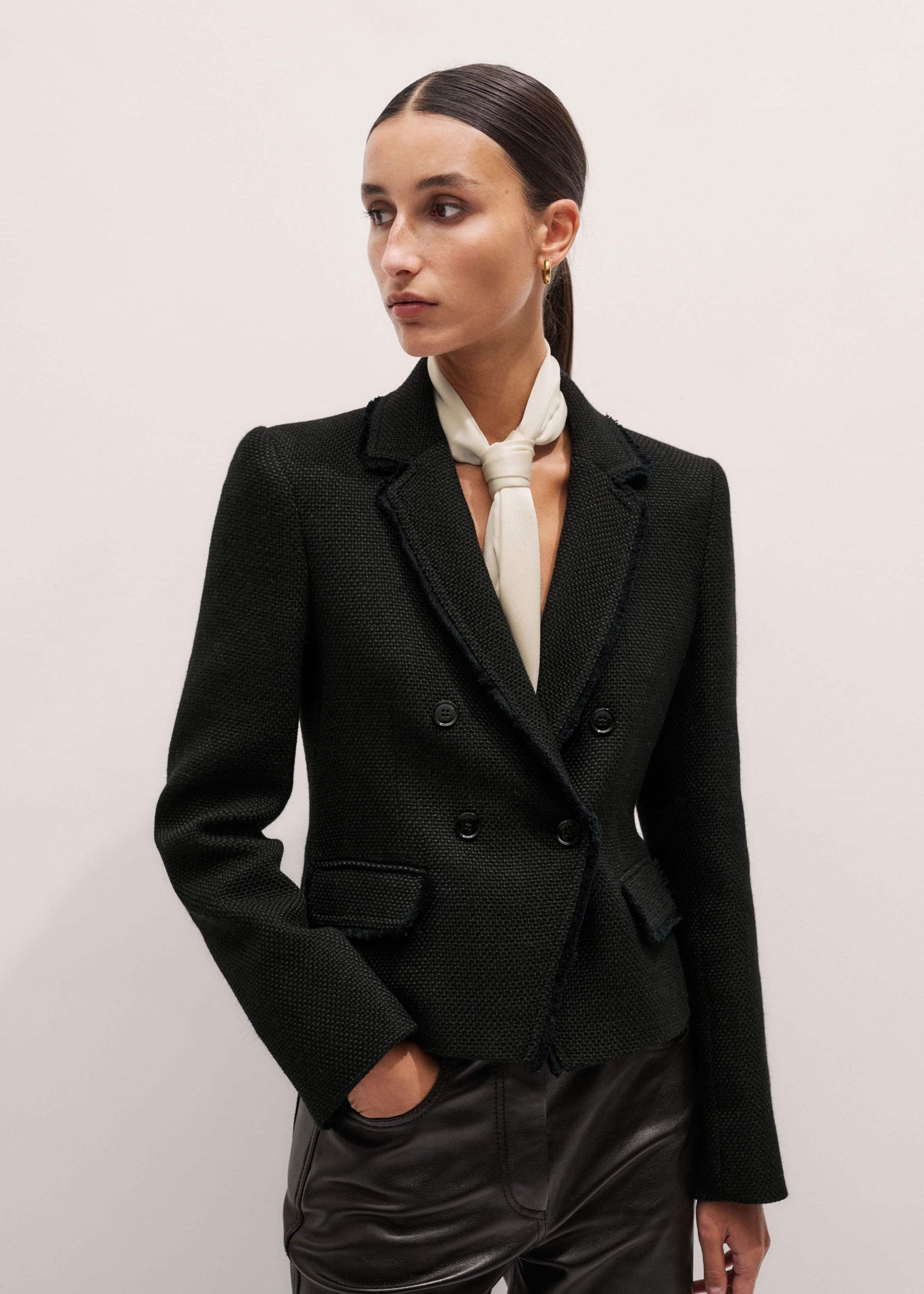 ME and EM Clothing Black AM-PM Fitted Blazer