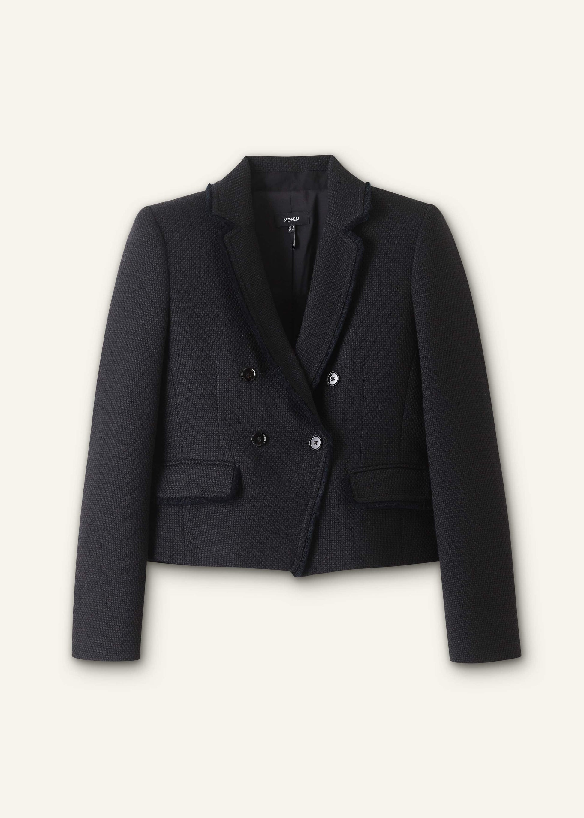 ME and EM Clothing Black AM-PM Fitted Blazer