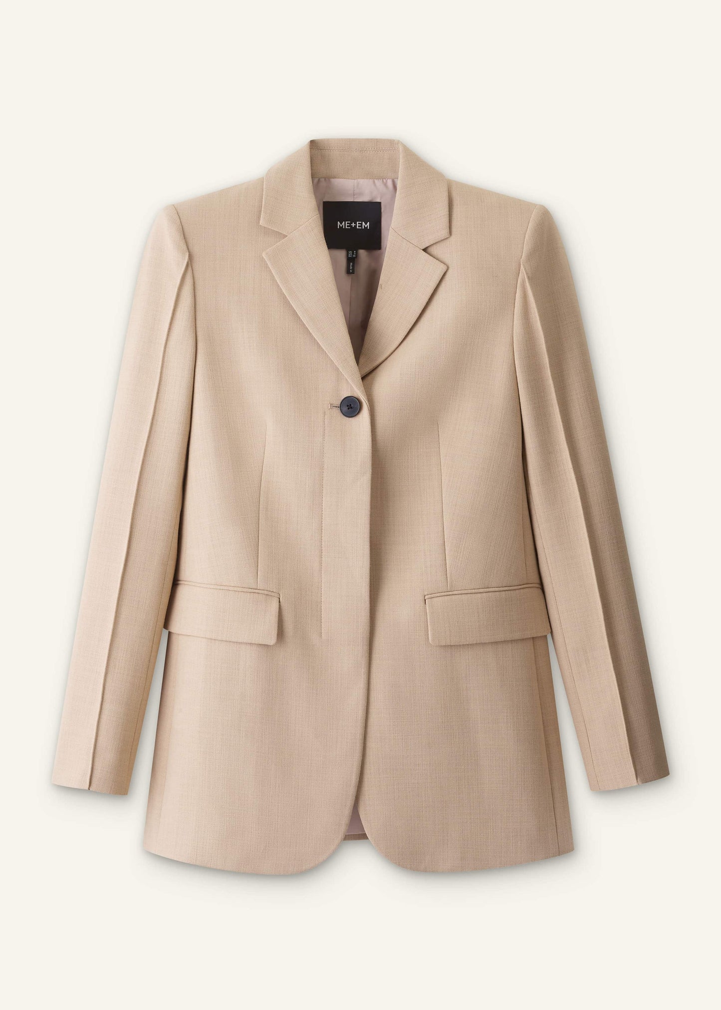 ME and EM Clothing Sand Slim Contour Blazer
