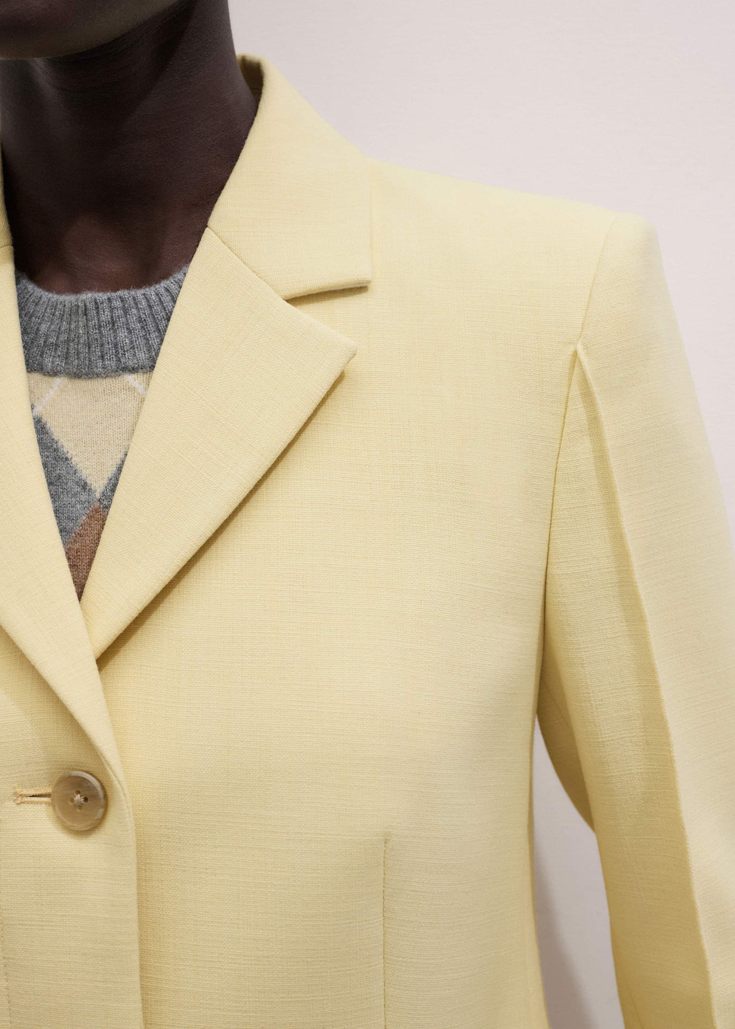 ME and EM Clothing Yellow Slim Contour Blazer