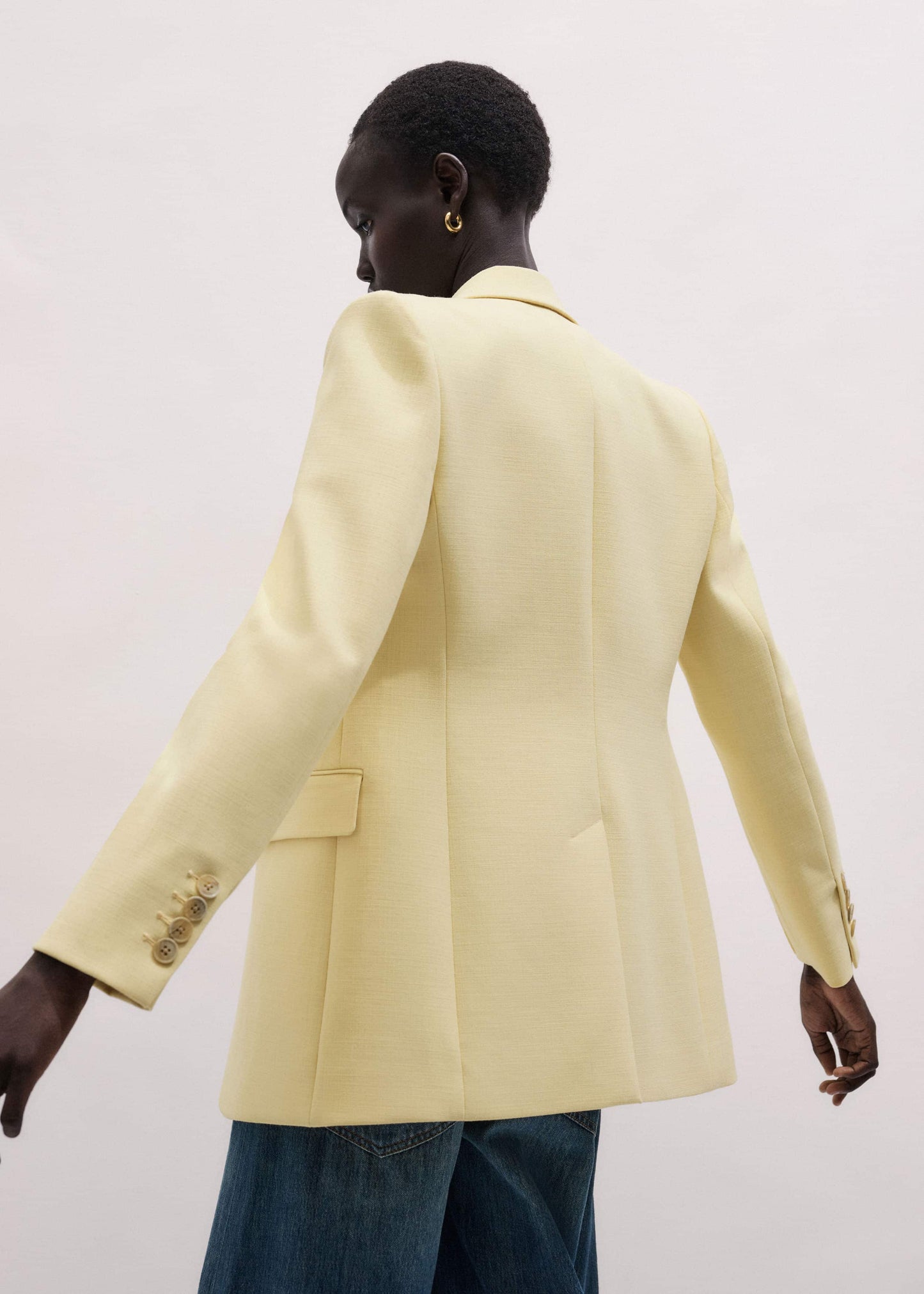ME and EM Clothing Yellow Slim Contour Blazer