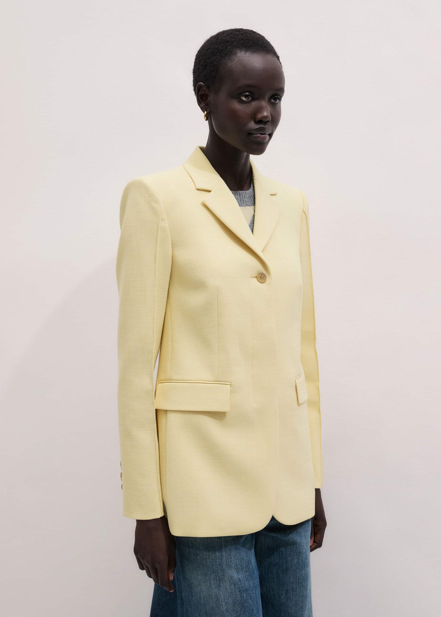 ME and EM Clothing Yellow Slim Contour Blazer