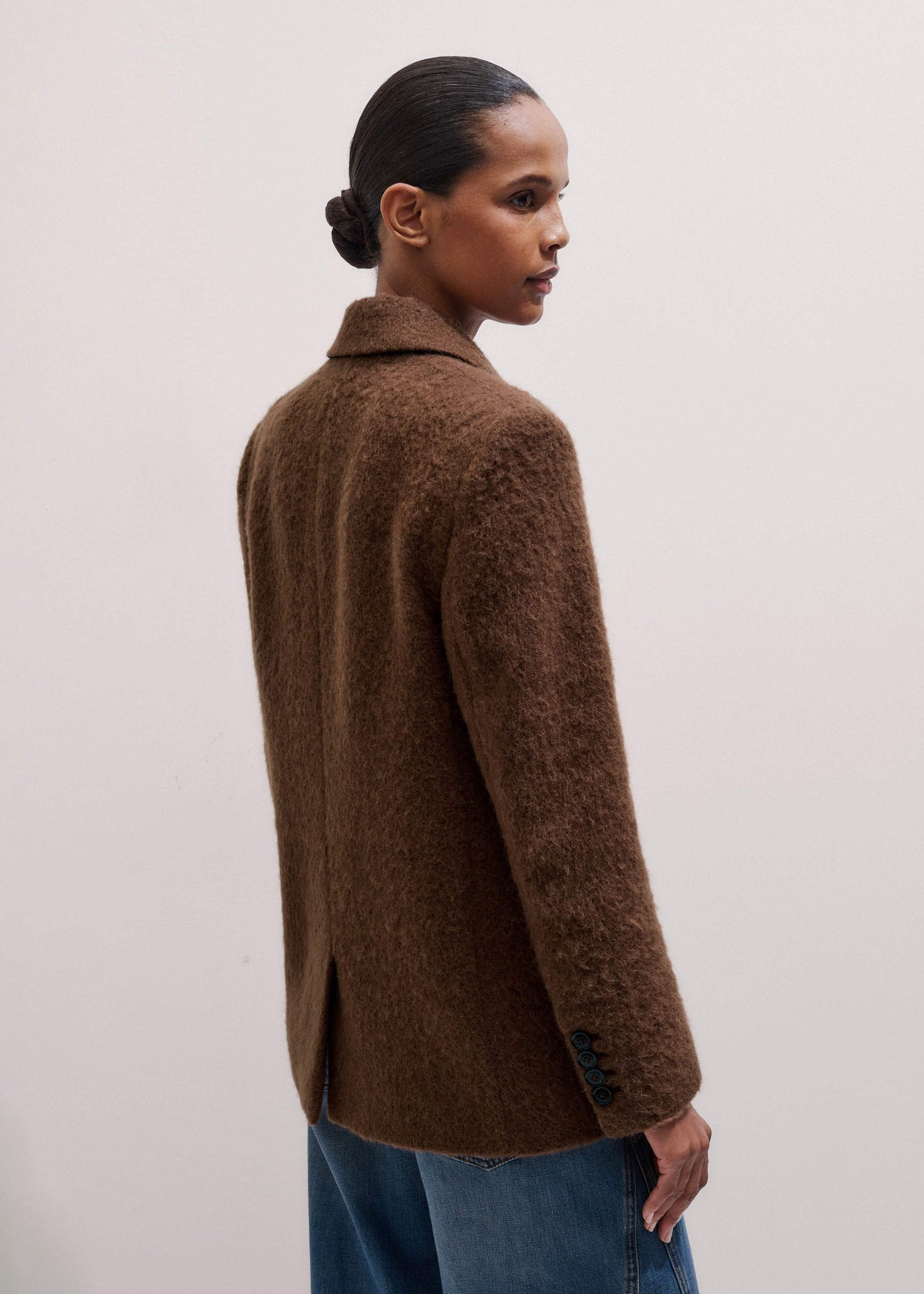 ME and EM Clothing Brown Teddy Luxe Blazer