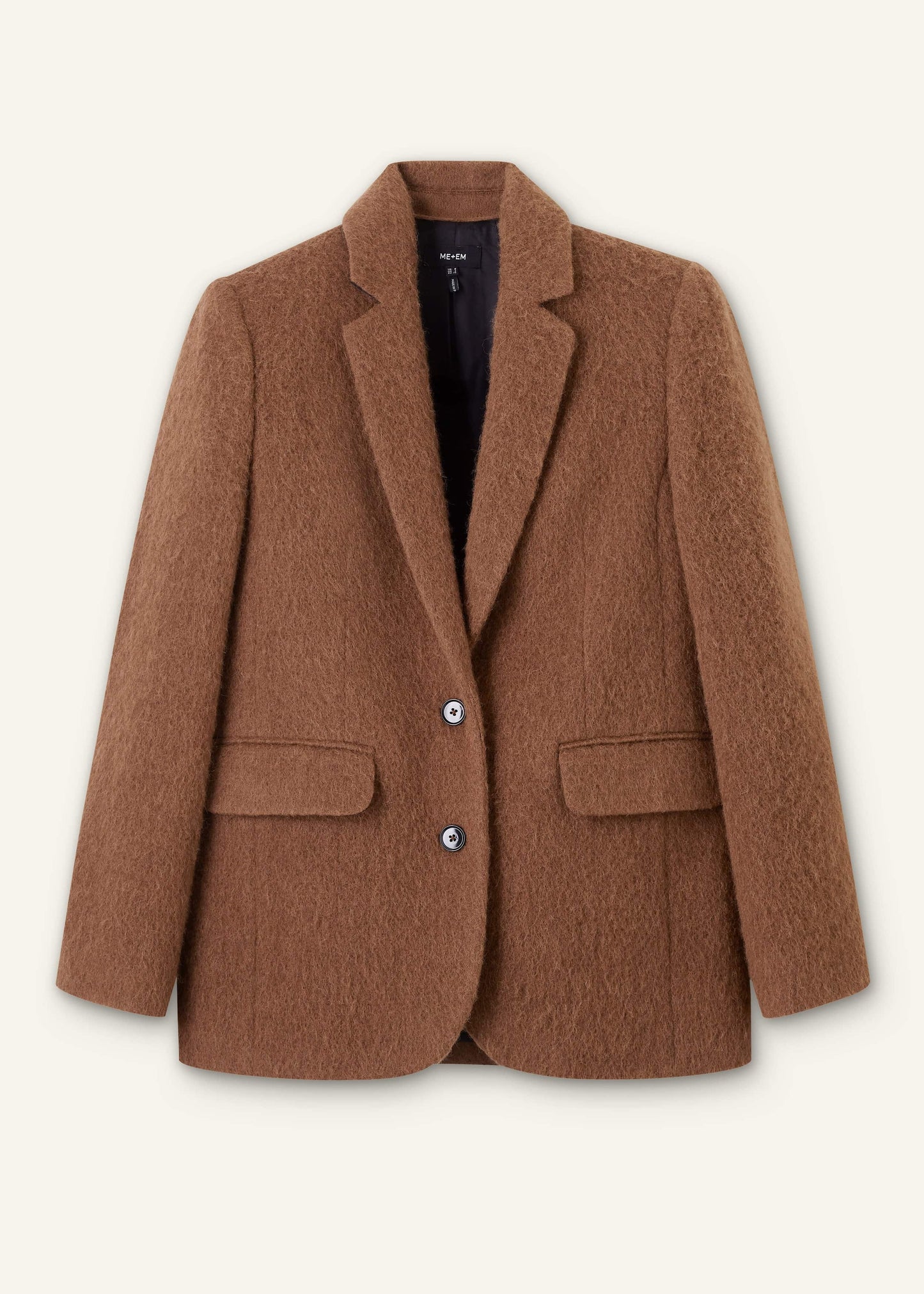 ME and EM Clothing Brown Teddy Luxe Blazer