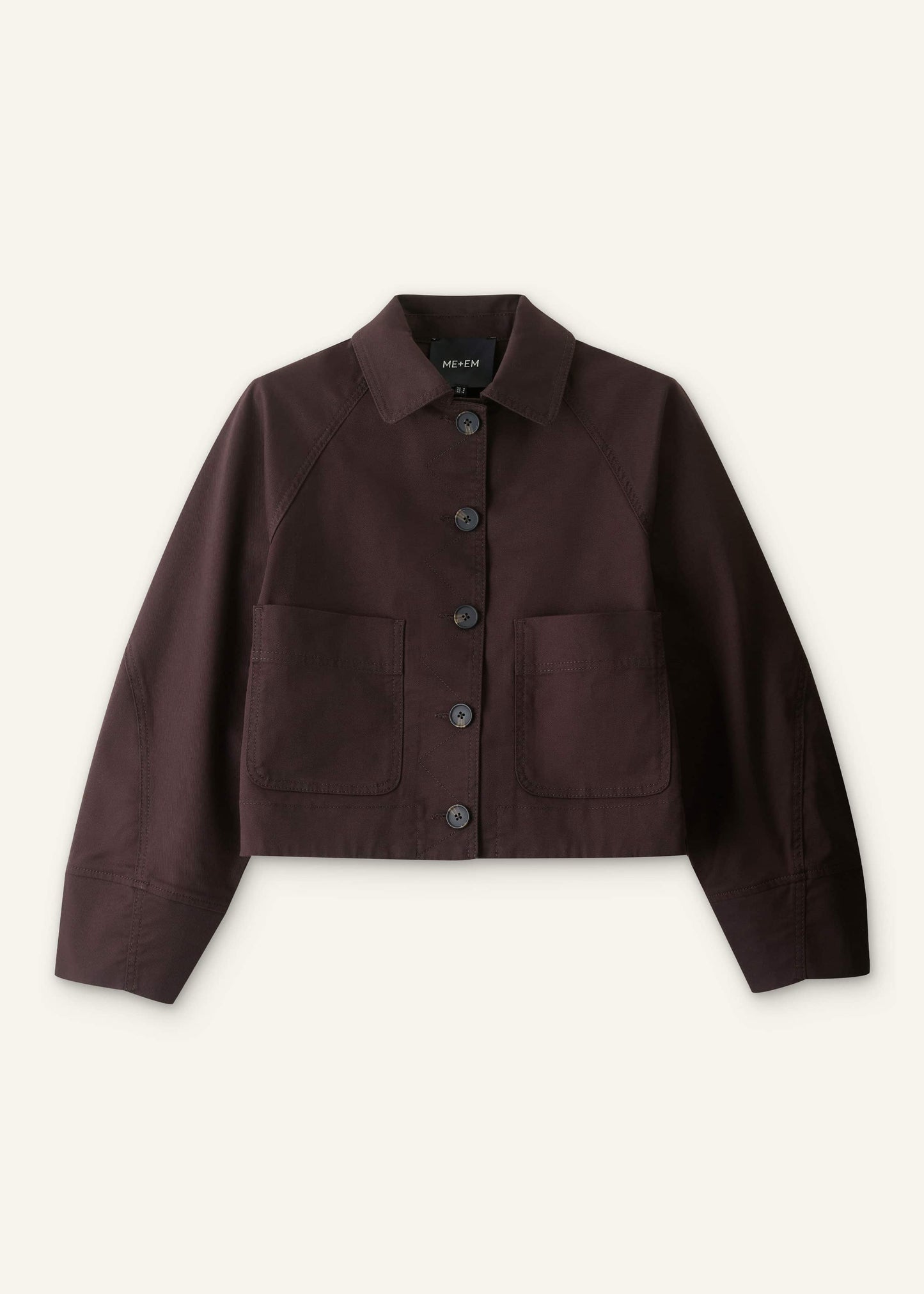 ME and EM Clothing Brown Cocoon Sleeve Jacket