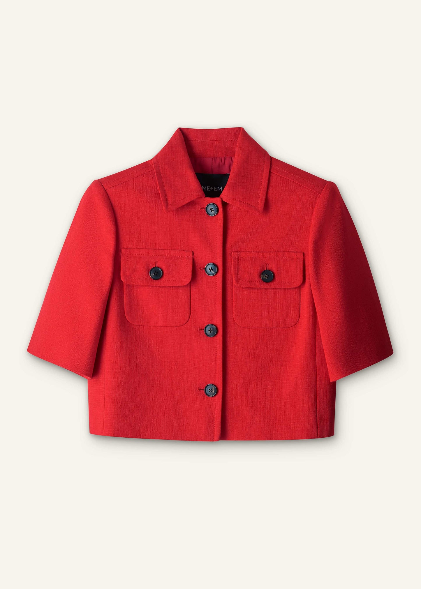 ME and EM Clothing Red Box Crop Jacket