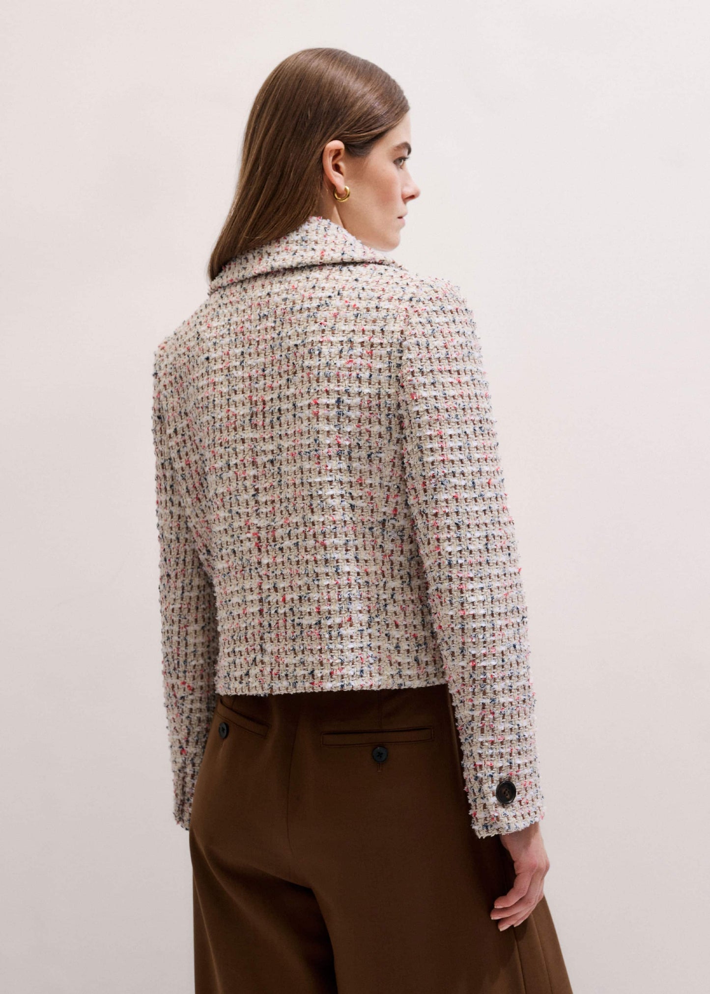 ME and EM Clothing Cream Heritage Crop Jacket