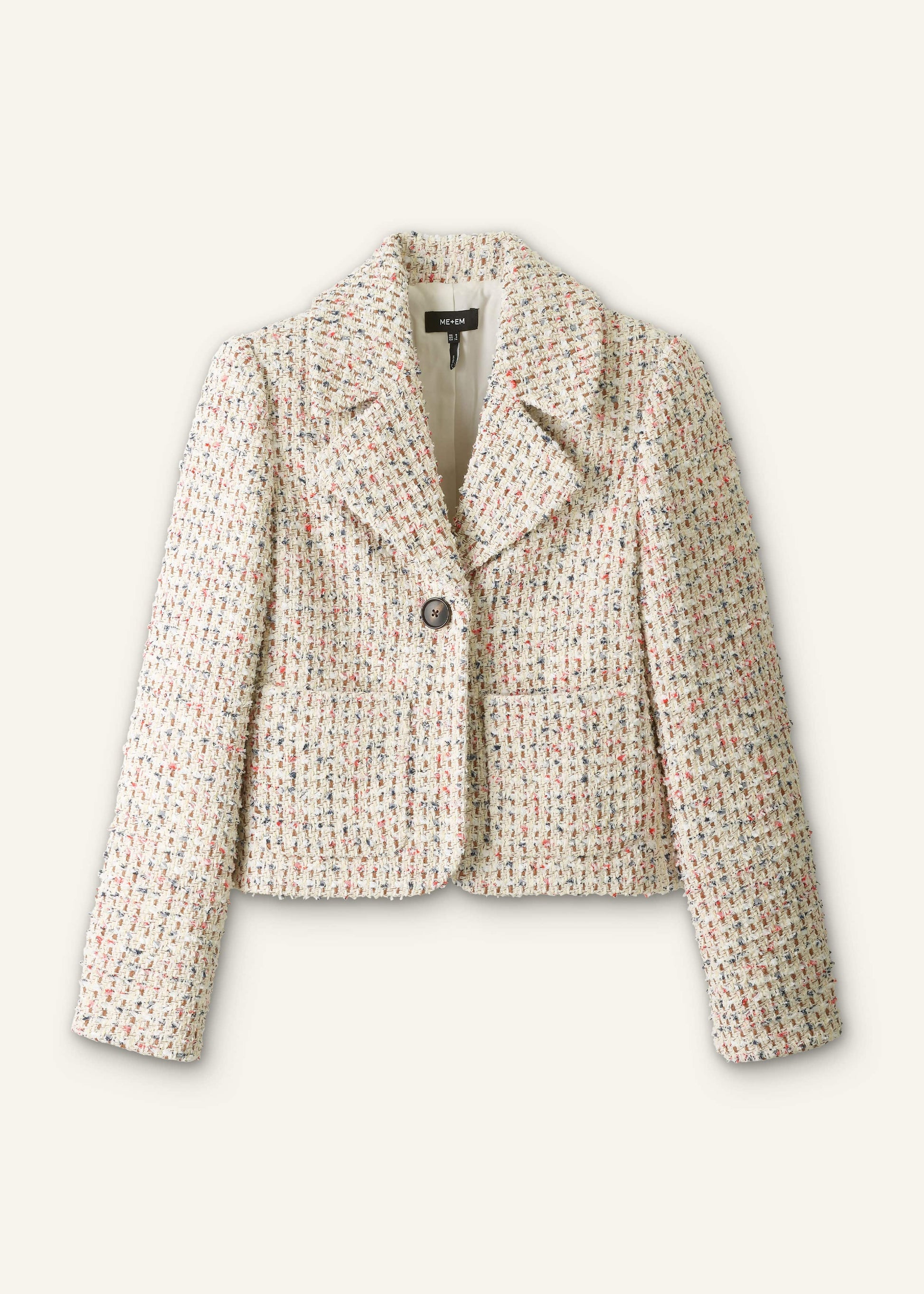 ME and EM Clothing Cream Heritage Crop Jacket
