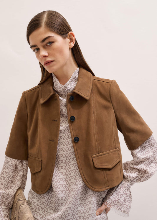 ME and EM Clothing Brown Everyday Short Sleeve Jacket