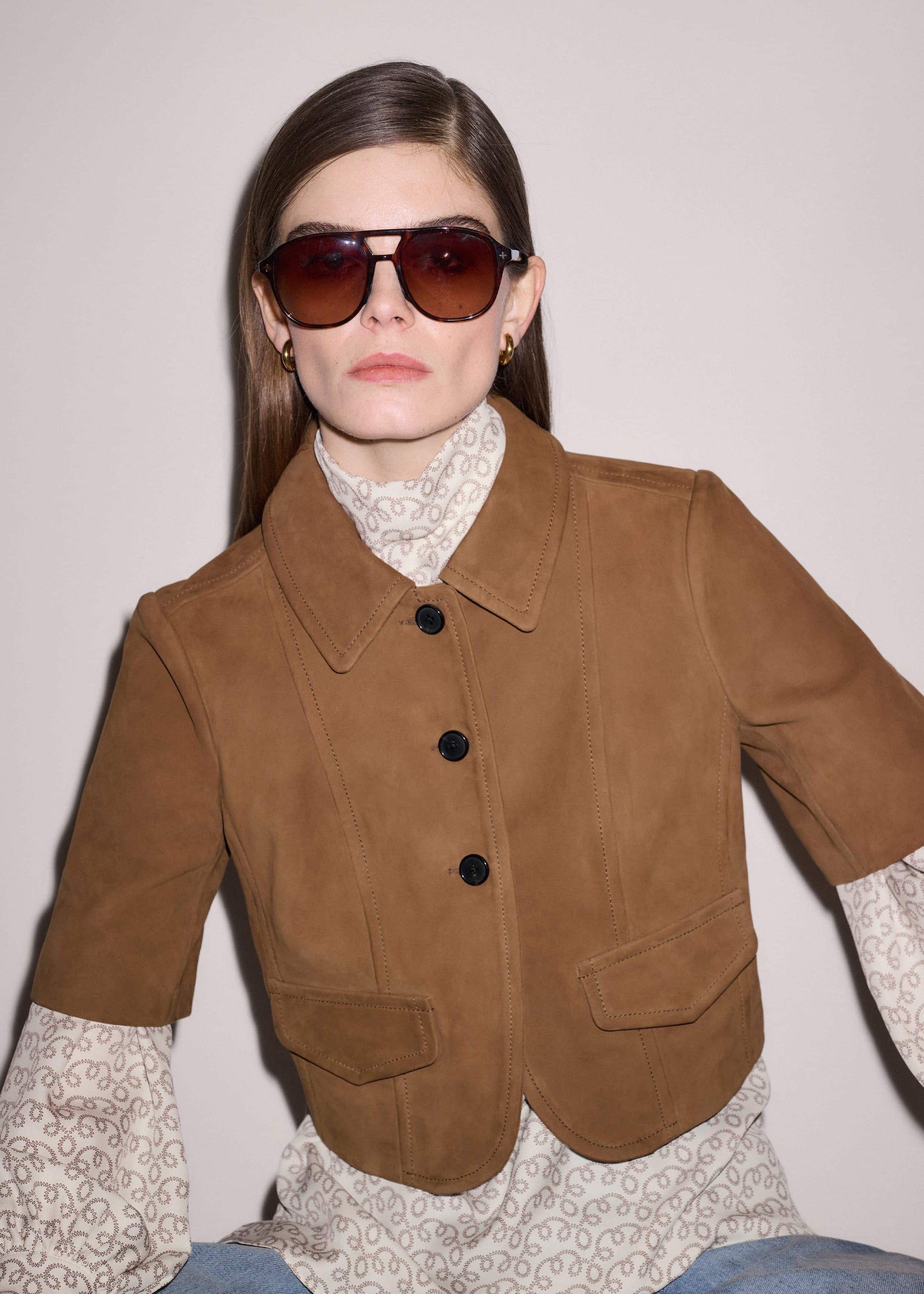 ME and EM Clothing Brown Everyday Short Sleeve Jacket